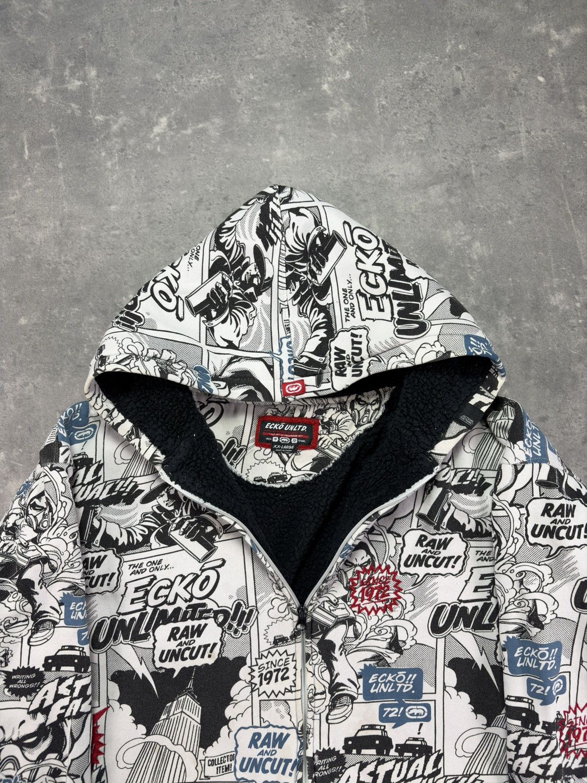 Ecko Unltd. Ecko Unltd. Comic Book Grafitti AOP Baggy Zip Hoodie XXL Size US XXL / EU 58 / 5 - 10 Thumbnail