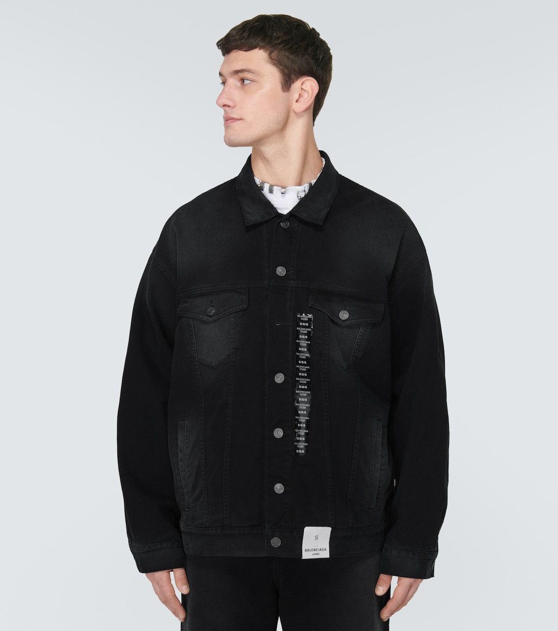 Balenciaga Balenciaga denim jacket with stickers Size US S / EU 44-46 / 1 - 2 Thumbnail