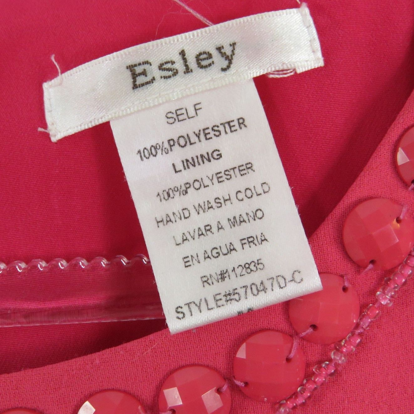 Vintage Esley Hot Pink Barbie Core Formal Midi Dress Medium Size M / US 6-8 / IT 42-44 - 4 Thumbnail