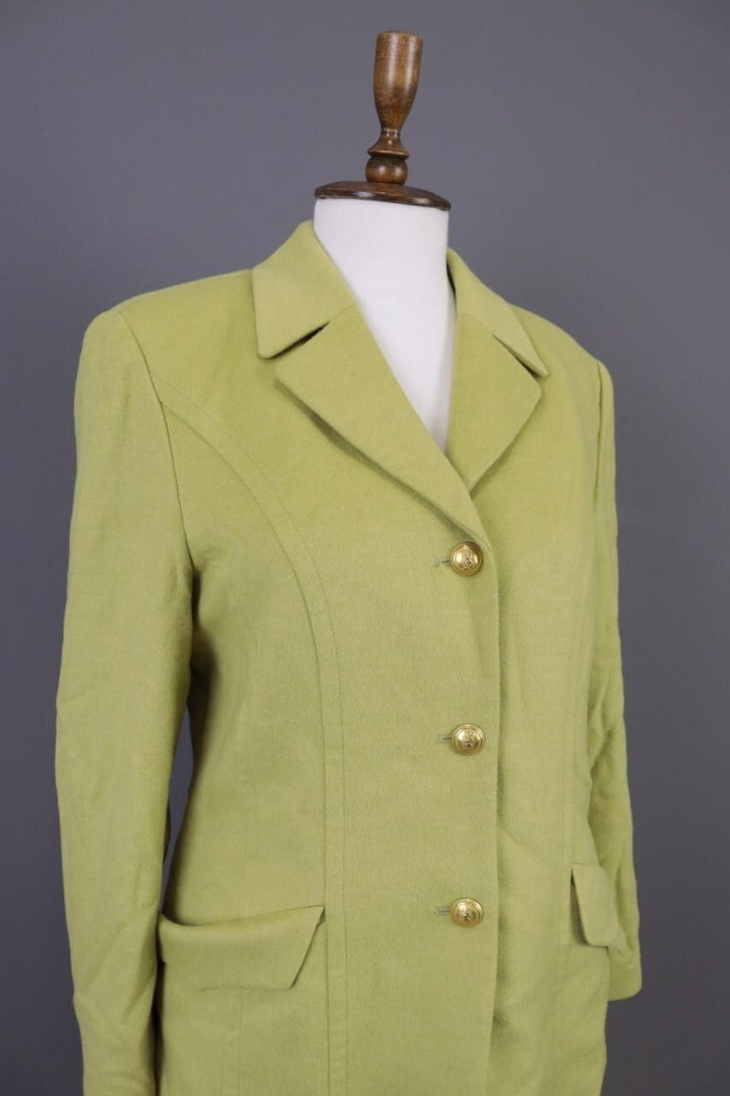 Christian Dior Monsieur Mondi Green Wool Angora Cashmere Coat Jacket Size 38 Size M / US 6-8 / IT 42-44 - 6 Thumbnail