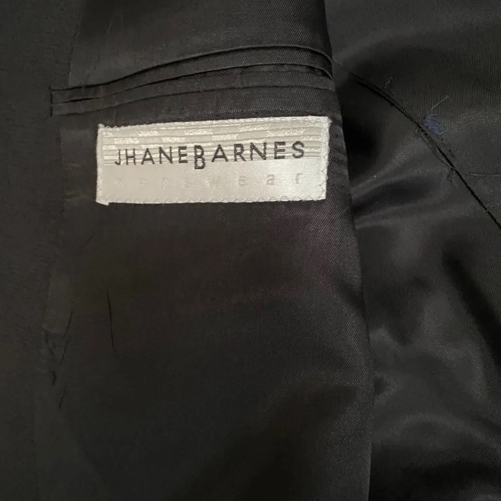 Jhane Barnes Jhane Barnes Black 3 Button Blazer Size 40S Size 40S - 4 Thumbnail