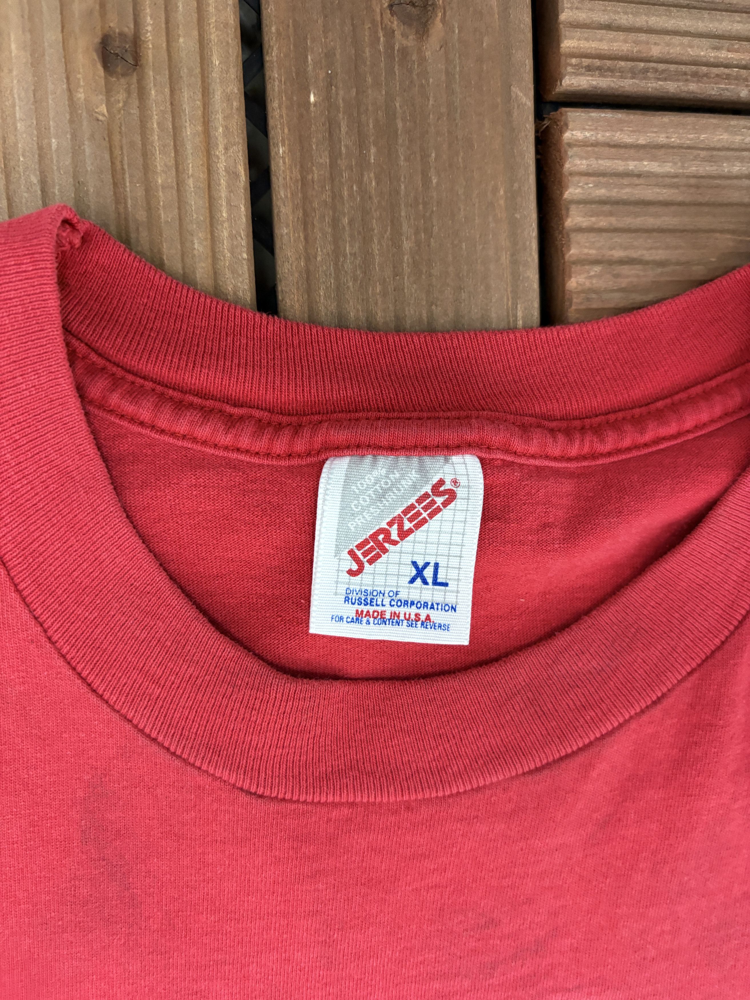 Vintage Bradley Braves Spell Out Vintage Red T-Shirt Tee Size US XL / EU 56 / 4 - 5 Thumbnail