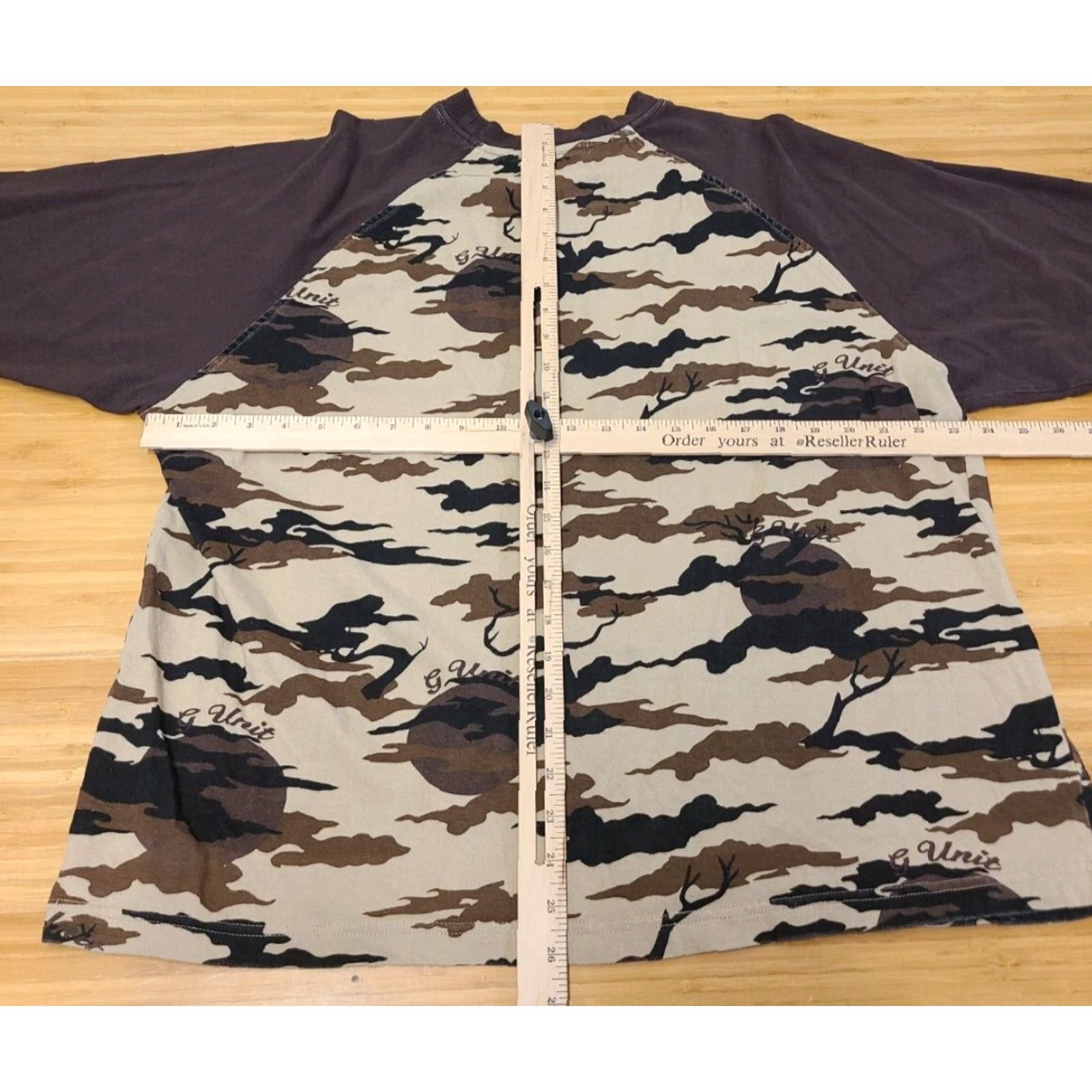 Vintage VINTAGE G-Unit Shirt Men XL Brown Camouflage Heavyweight Short Sleeve Size US XL / EU 56 / 4 - 6 Thumbnail