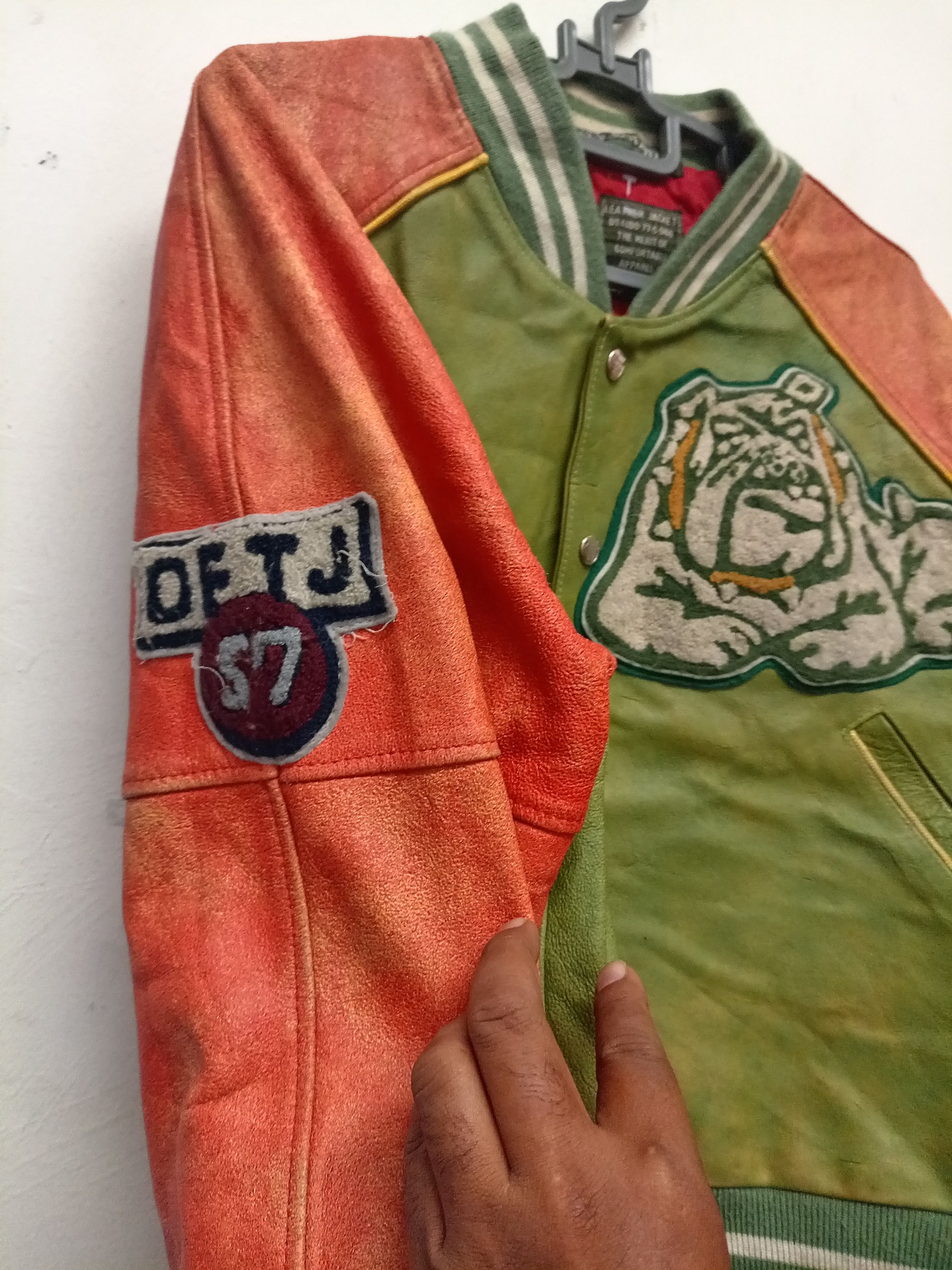 Vintage Vintage Dog Fight leather jacket rare Size US M / EU 48-50 / 2 - 4 Thumbnail