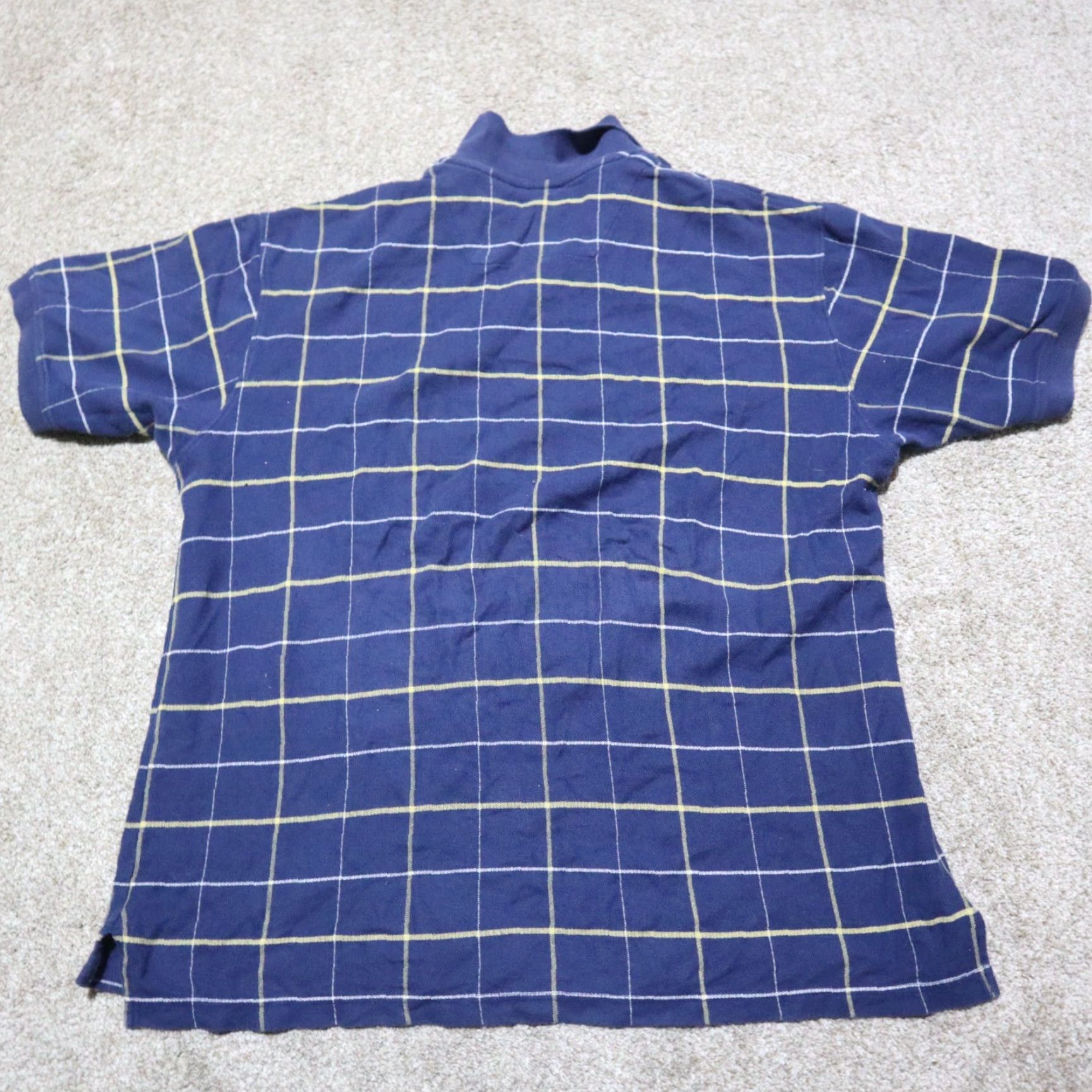Vintage Saddlebred Polo Shirt Blue Plaid Short Sleeve Adult Large Easy Care Golf Mens Size US L / EU 52-54 / 3 - 7 Thumbnail