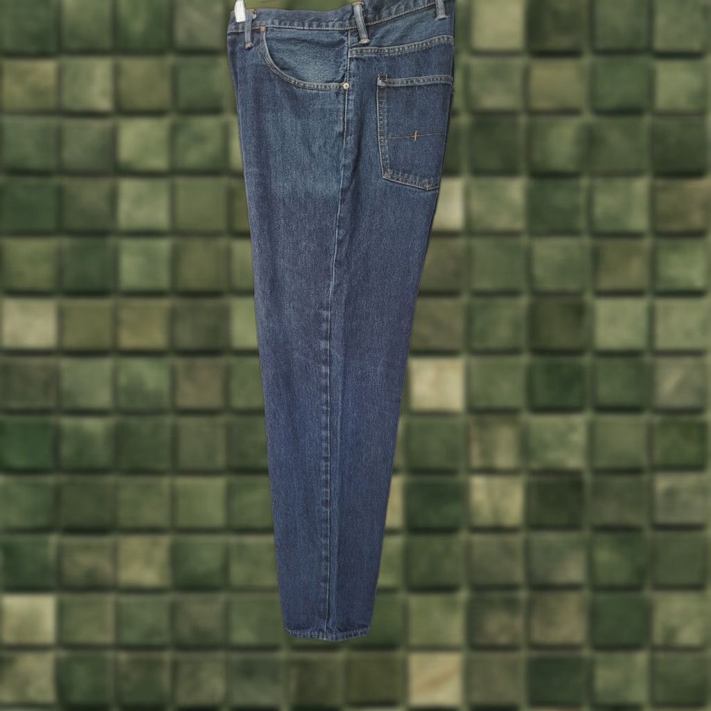 VINTAGE Polo Ralph Lauren Hampton Straight Denim Jeans Men’s 46Bx31 Big Selvedge Blue Cotton Denim 5-Pocket Design Mens