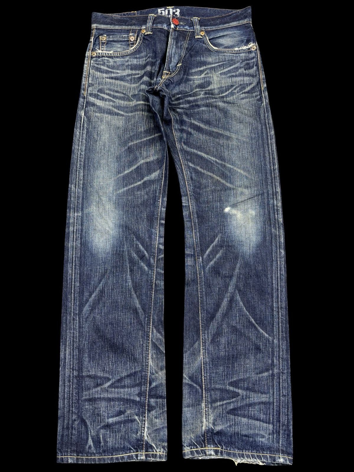 Edwin 💥Rare Fades💥Archival Edwin 503 Rare Straight Cut Denim K30 Size US 33 - 1 Thumbnail