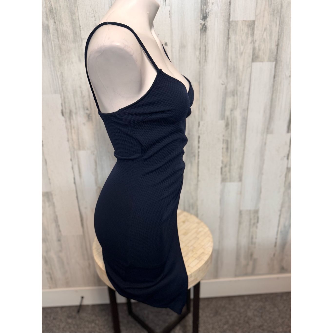 Other Love J Navy Blue Asymmetrical Bodycon Mini Dress | Size Smal Size S / US 4 / IT 40 - 7 Thumbnail