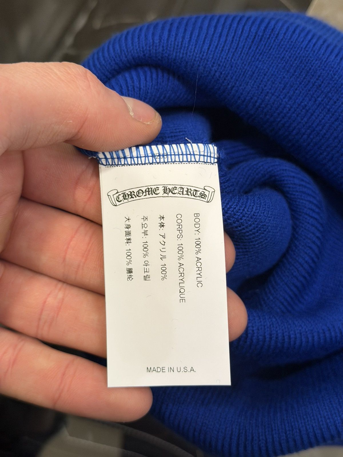 Chrome Hearts Chrome Hearts CH Embroidered Beanie - Blue Size ONE SIZE - 6 Thumbnail