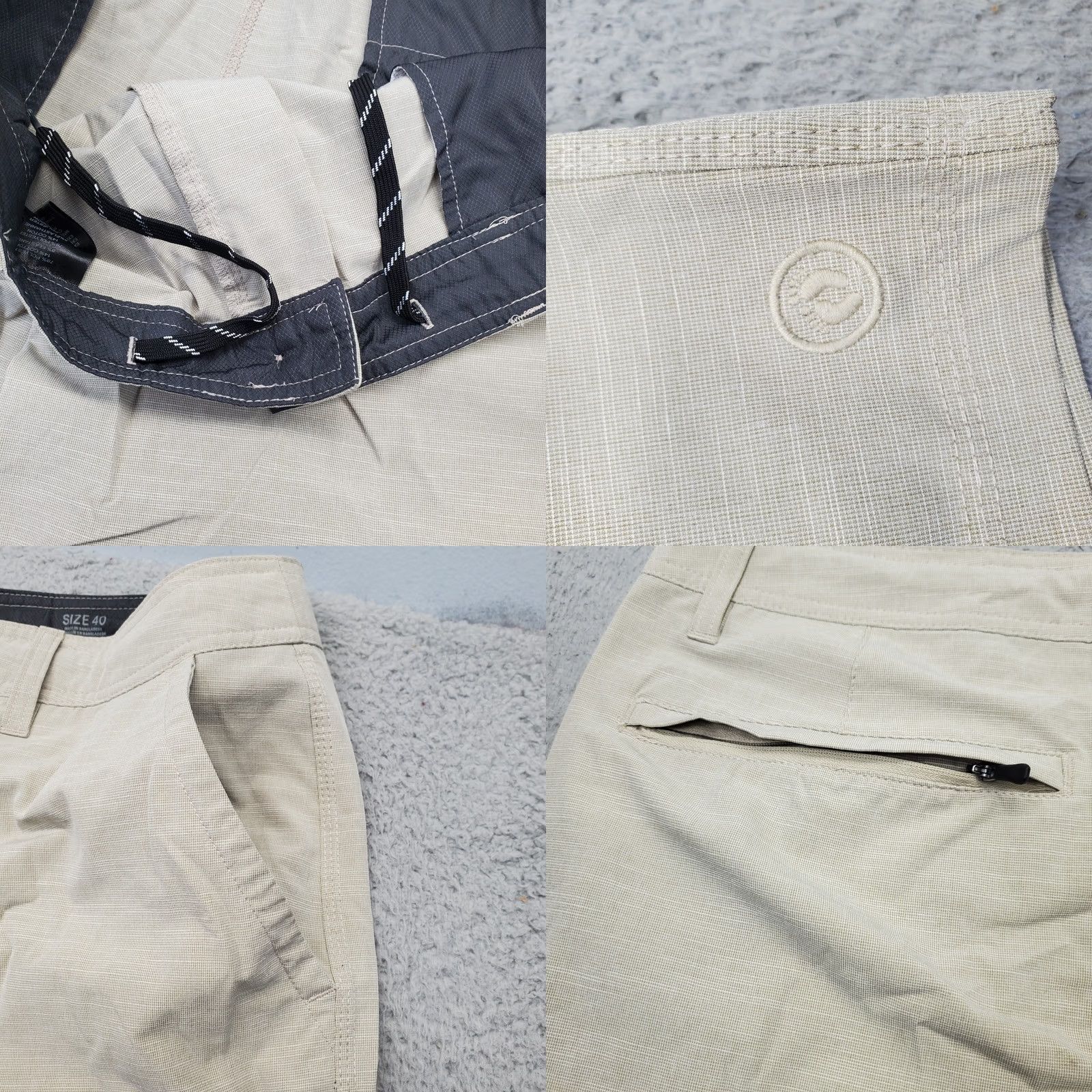 Hang Ten Hang Ten Mens Size 40 Tan 21" Hybrid Board Shorts Stretch Drawstring Pockets Short Bottom Swimswear Size US 40 / EU 56 - 8 Thumbnail