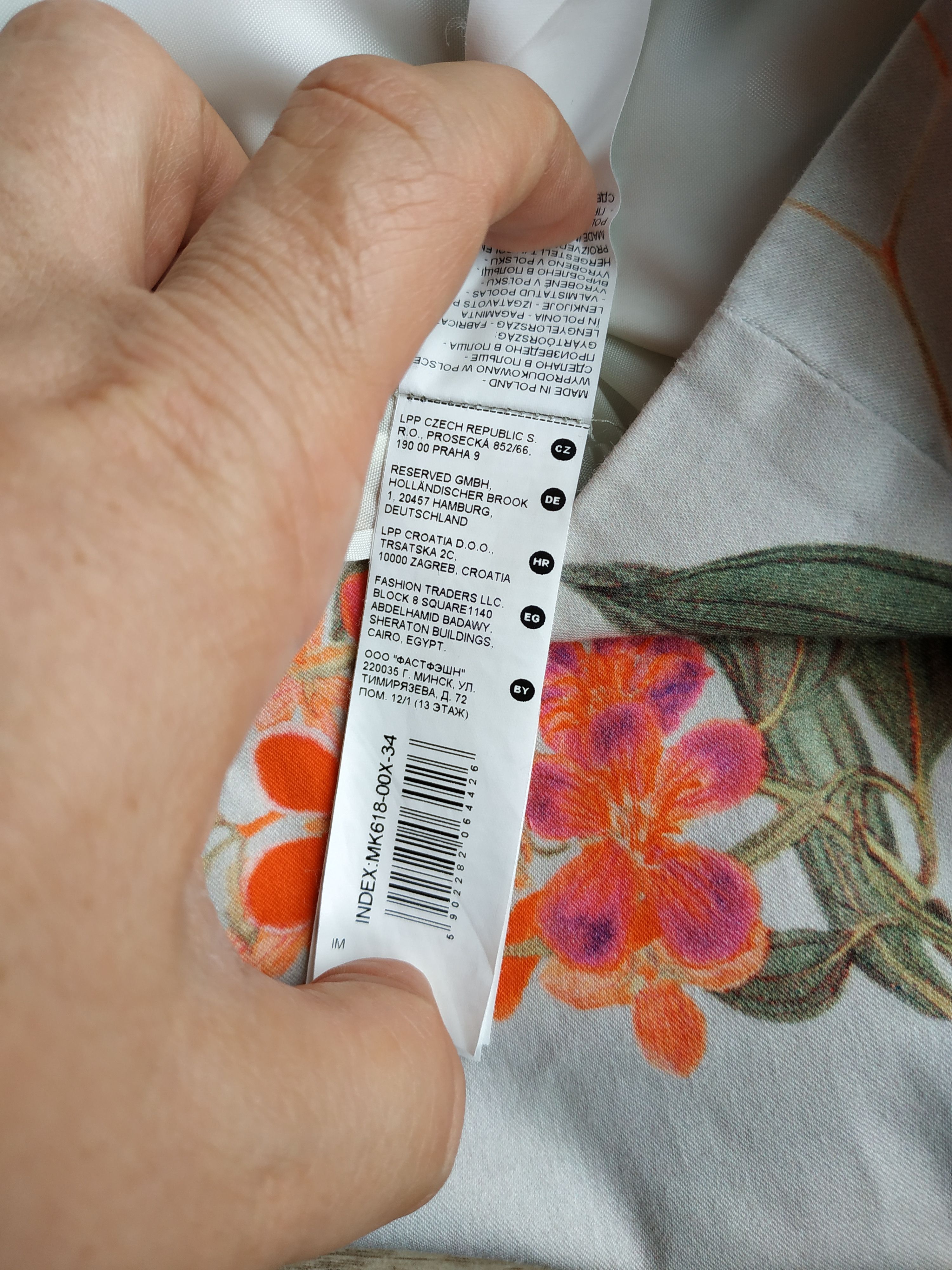 Designer MOHITO Women's Floral Print Midi A-Style Dress, s. 34 (XS-S) Size XS / US 0-2 / IT 36-38 - 7 Thumbnail