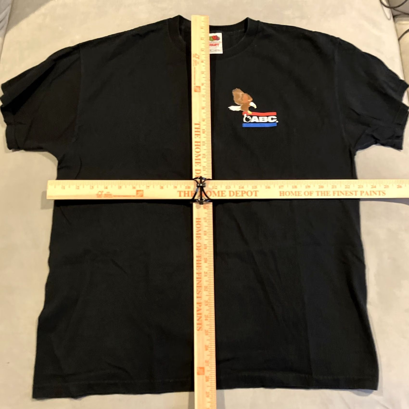 Fruit Of The Loom VINTAGE ABC American Bowling Congress Double Sided T Shirt Mens XL Black 1990s Graphic Tee Fruit of the Loom Cotton Blend Short Sleeve Men Size US XL / EU 56 / 4 - 4 Thumbnail