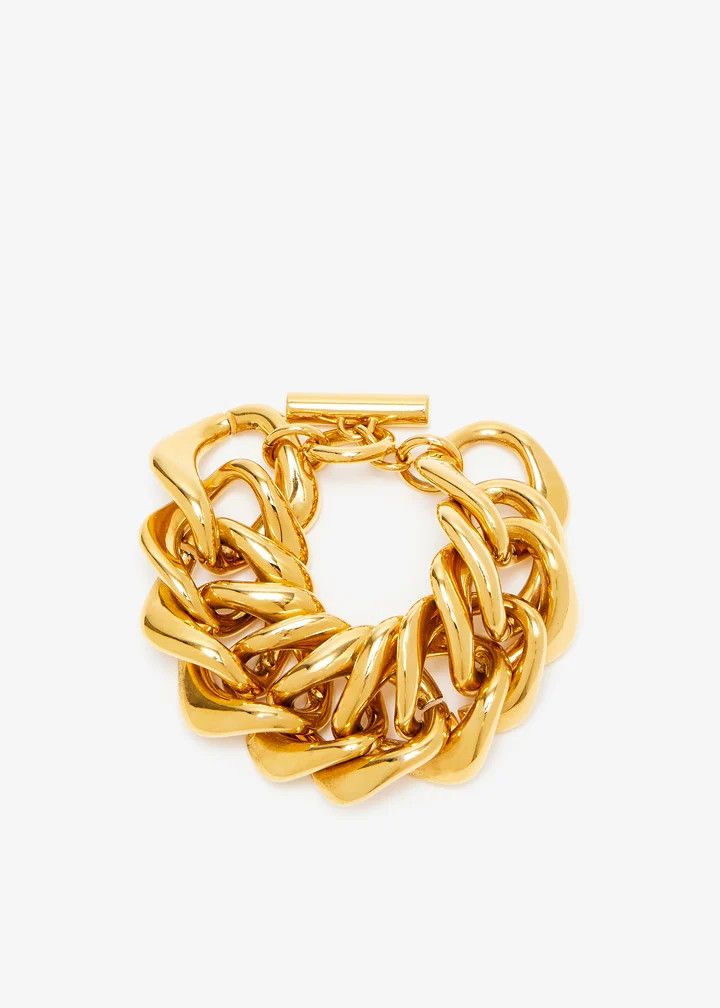Balenciaga o1w1db10825 Size: OS / Linked Bracelet in Gold Size ONE SIZE - 1 Thumbnail