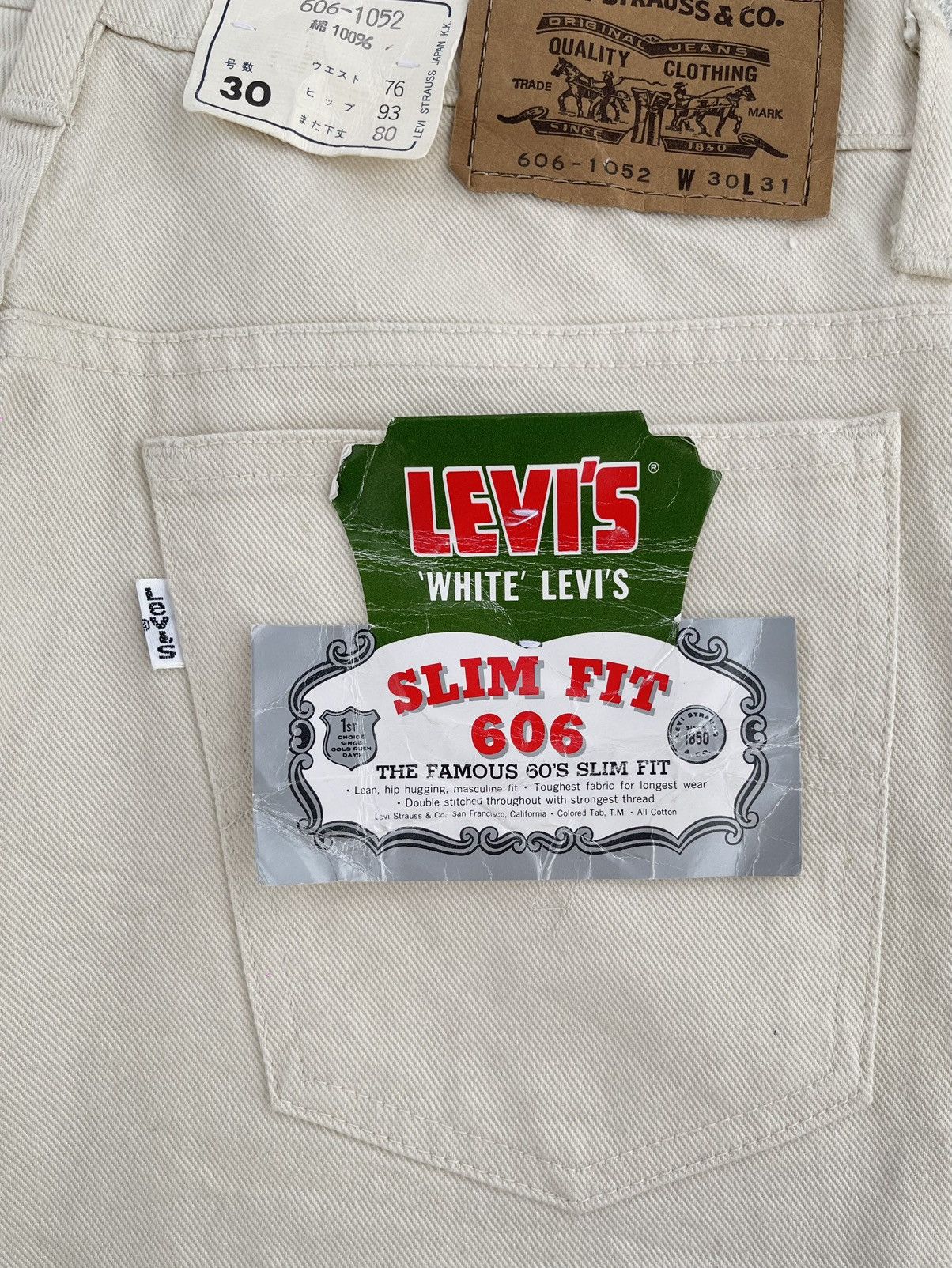 1980's Levi's 606 Slim fit Made in japan.