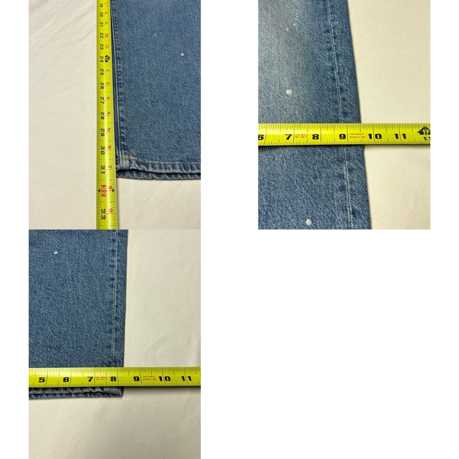 Lucky Brand NWT Lucky Brand Lucky Legend The Baggy Jeans Blue Paint Splatter 30 X 31.5 5-Pocket Wide-Leg Denim Womens Jeans Size 30" / US 8 / IT 44 - 10 Thumbnail