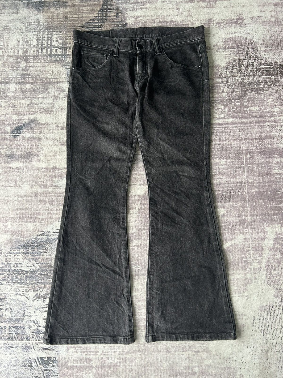 Tornado Mart Tornado Mart Flared Punk Allblack Jeans Size US 34 / EU 50 - 3 Thumbnail