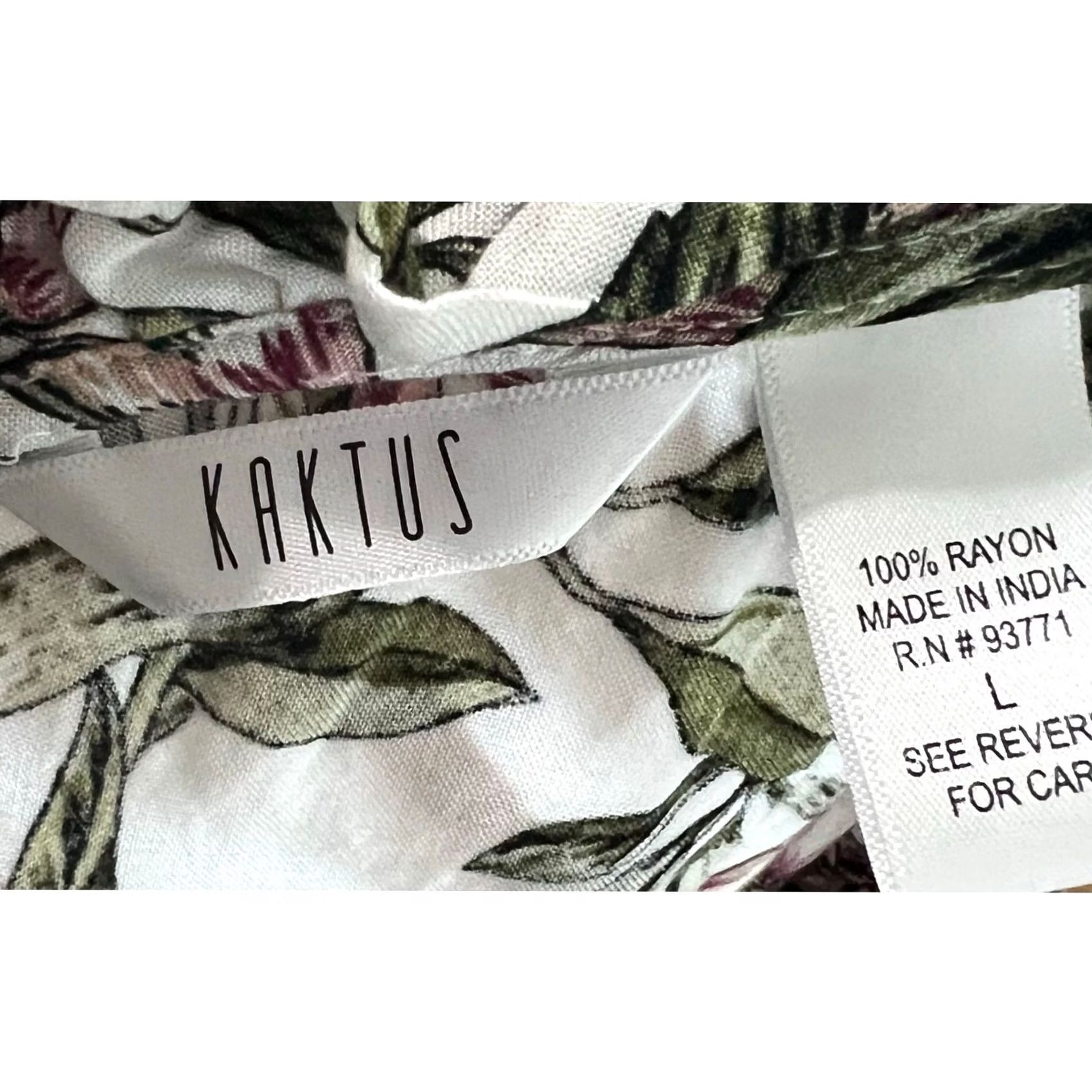 Vintage KAKTUS Womens Dress Floral Tiered Maxi Sleeveless Tassels Sz Large Size L / US 10 / IT 46 - 7 Thumbnail
