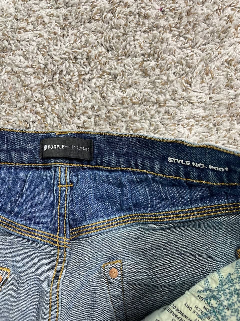 Purple Brand Purple Brand Extreme Worn Zigzag Repair Jeans Size US 31 - 10 Thumbnail