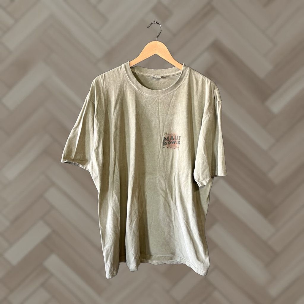 Vintage VINTAGE Crazy Shirts Mens Green Short Sleeve Maui Wowie T-shirt XL Adult Mens Short Sleeve Green T-Shirt 80s 90s Size US XL / EU 56 / 4 - 1 Thumbnail