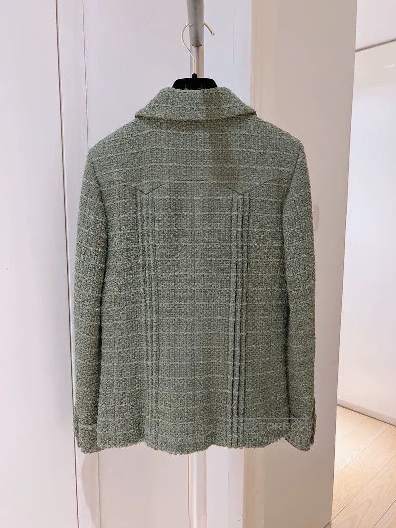 Chanel Chanel Cuban series green tweed jacket Size XXS / US 00 / IT 34 - 2 Thumbnail
