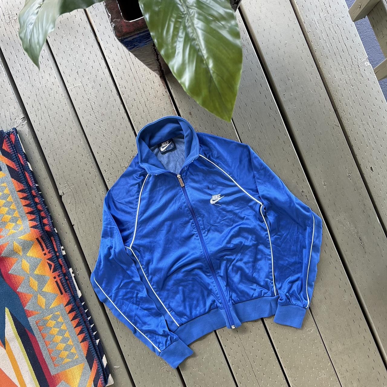 Nike × Vintage Vintage 80's Nike Logo Premier Blue Pullover Fleece Size US S / EU 44-46 / 1 - 4 Thumbnail