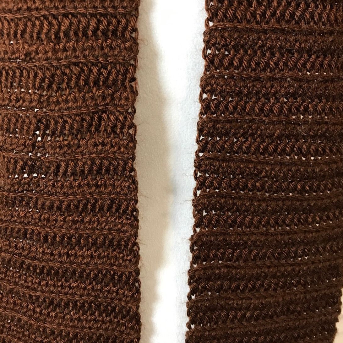 Homemade NWT Handmade Crocheted Brown Multicolor Beanie & Scarf 60” Size ONE SIZE - 3 Thumbnail