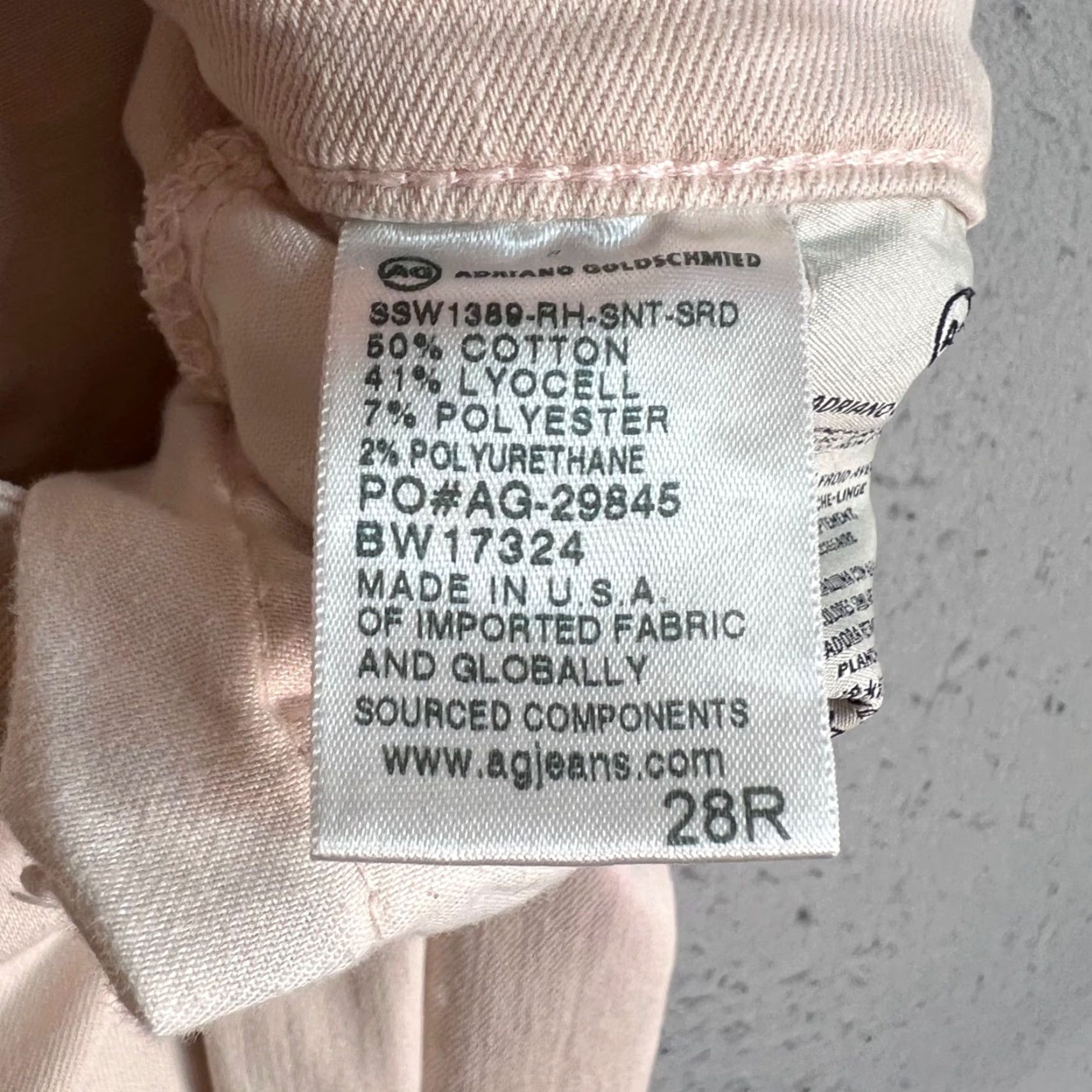 Vintage AG Adriano Goldschmied Beige Distressed Skinny Jeans 28R Cotton Blend Denim Jeans Women Distressed Beige 28R AG Adriano Goldschmied Womens Jeans 90s? Size 28" / US 6 / IT 42 - 4 Thumbnail