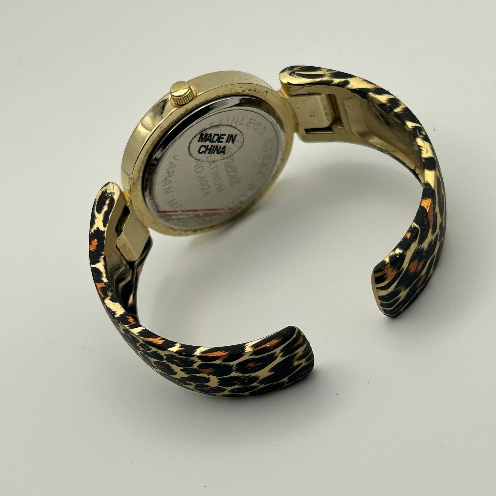 Geneva Geneva Platinum Women's Leopard Print Bangle Cuff Watch Size ONE SIZE - 5 Thumbnail