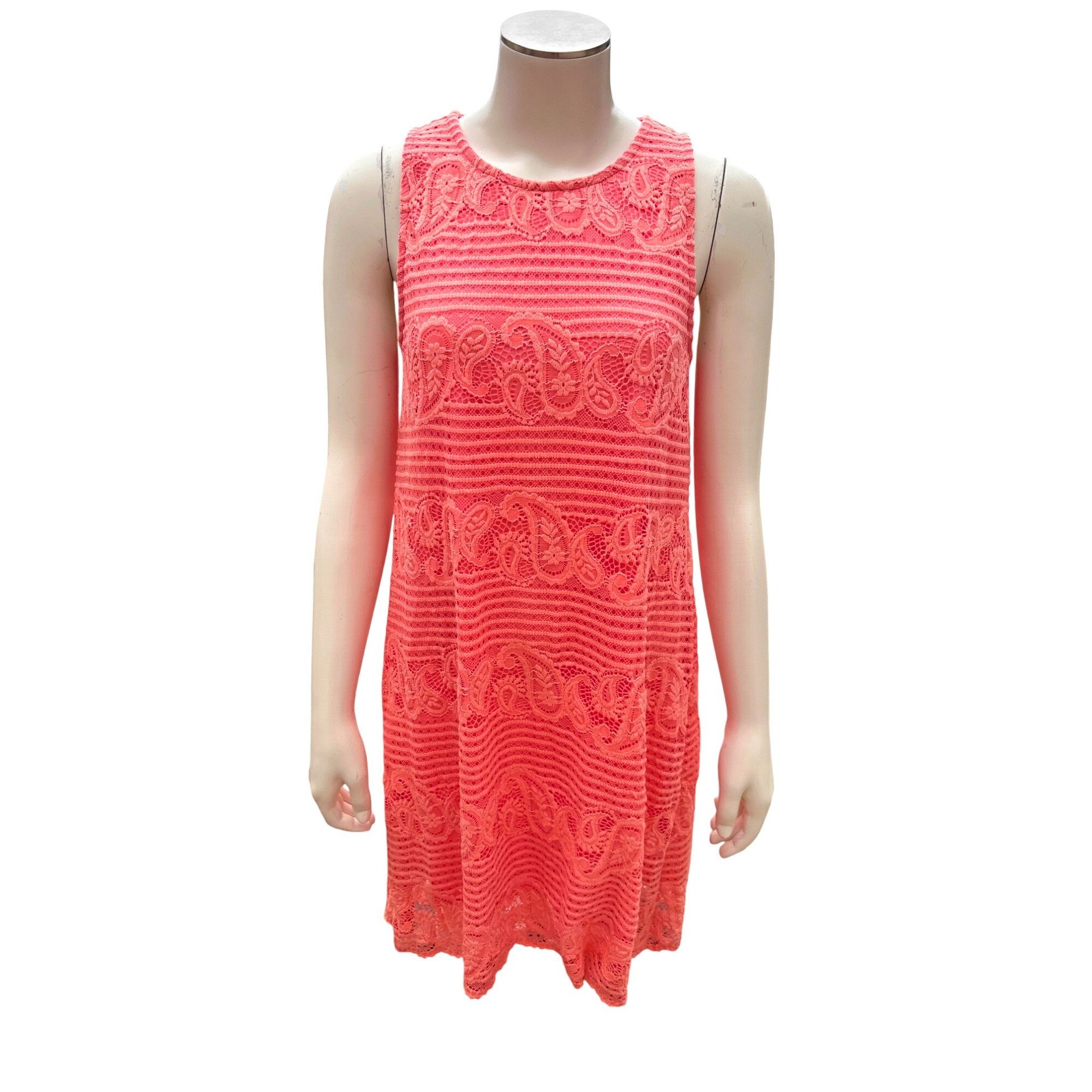 Other Alya Coral Lace Shift Dress Scalloped Hem Sleeveless Boho Mi Size S / US 4 / IT 40 - 2 Thumbnail