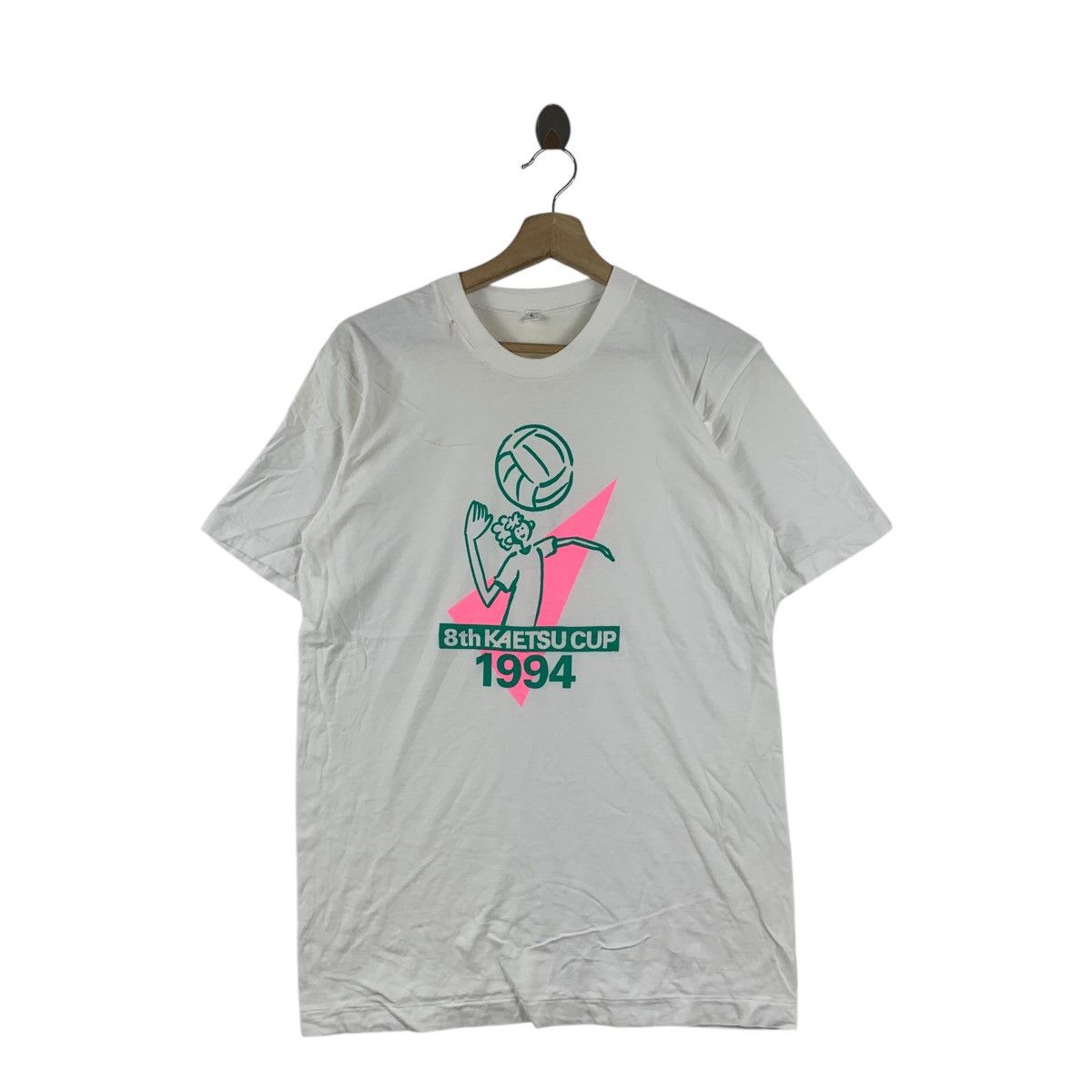 Vintage Vintage 1994 KAETSU UNIVERSITY VOLLEYBALL Cup Tee Shirt Size US L / EU 52-54 / 3 - 1 Thumbnail
