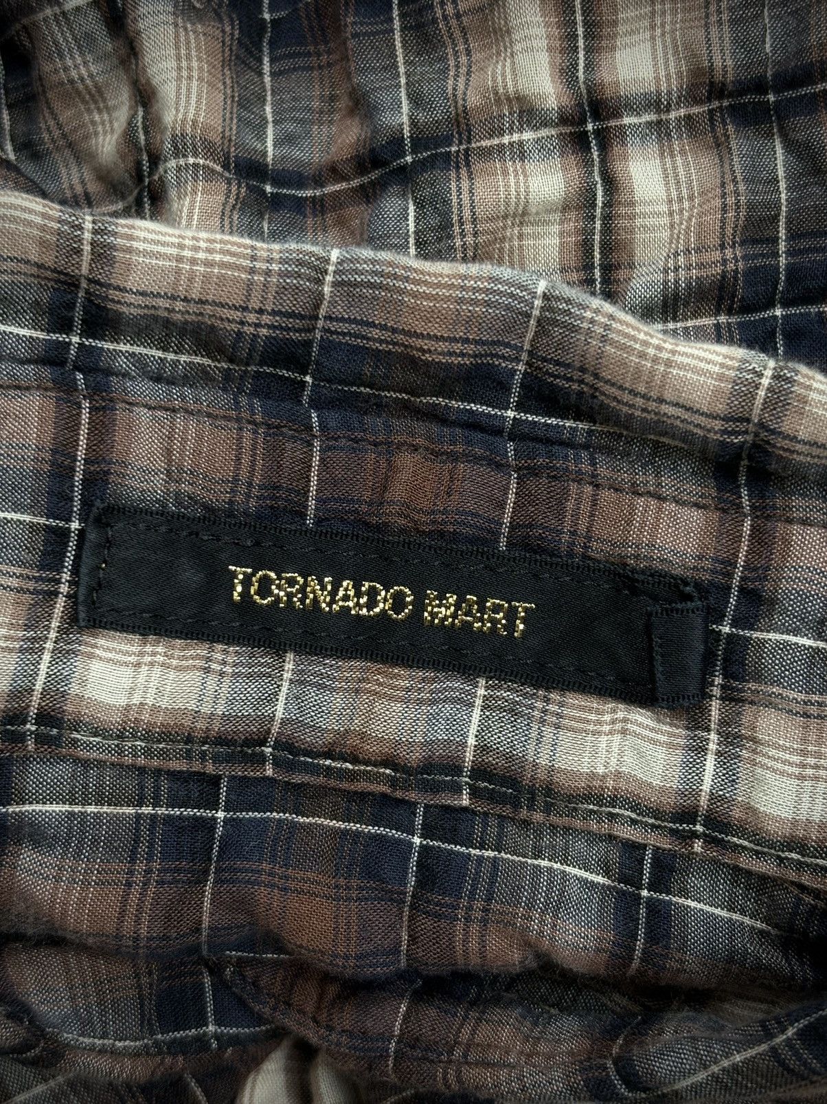 If Six Was Nine 2000’s Tornado Mart - Japanese Archive Plaid Wrinkle Shirt’s Size M / US 6-8 / IT 42-44 - 4 Thumbnail
