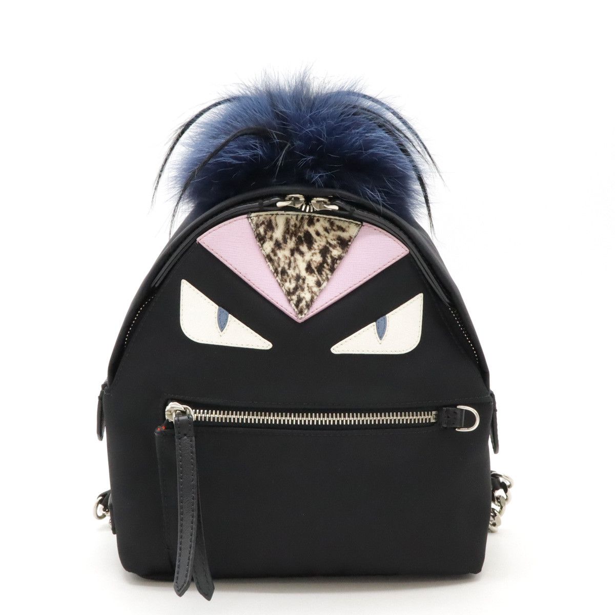 Fendi Fendi Fendi Nylon/Leather/Fur Bag Bugs Monster Mini Backpack 8BZ038 Canvas Backpack 8BZ038 in Pristine Condition Size ONE SIZE - 1 Thumbnail