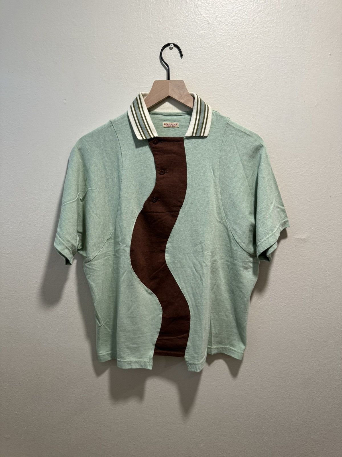 Kapital Kapital Jersey KAZE Polo - Mint Size US S / EU 44-46 / 1 - 1 Thumbnail