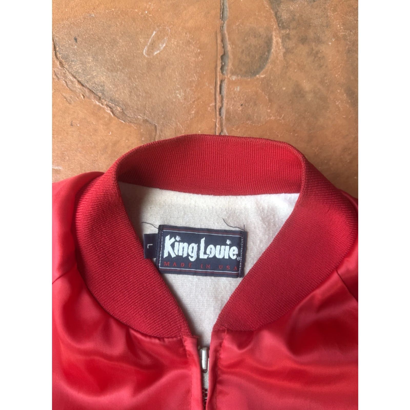 Vintage VINTAGE King Louie Bomber Jacket Red Satin 80s Dodge Ram Promo Long Sleeve Men’s Large Size US L / EU 52-54 / 3 - 2 Thumbnail
