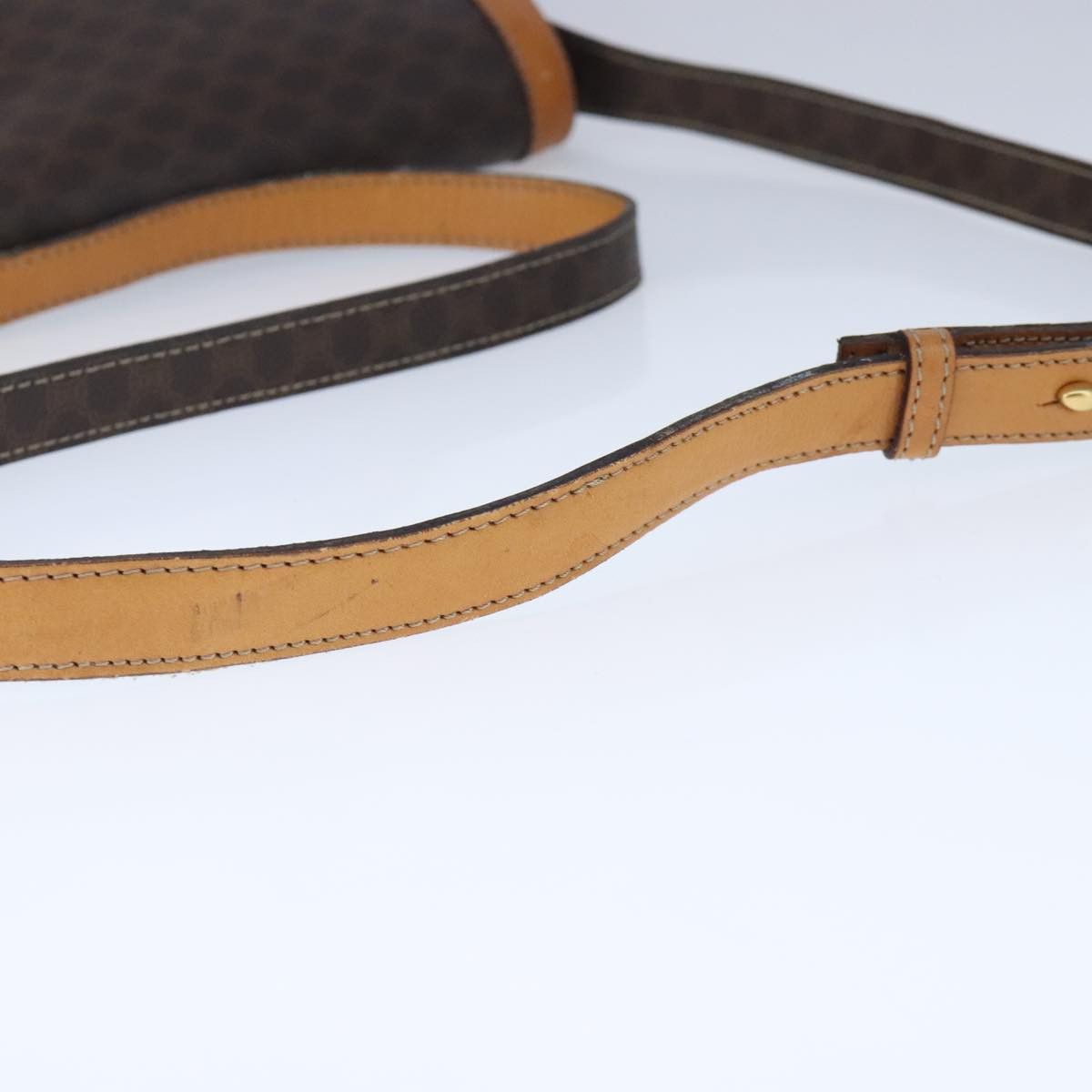 Celine CELINE Macadam Canvas Shoulder Bag Pvc Leather Brown Gold Size ONE SIZE - 7 Thumbnail