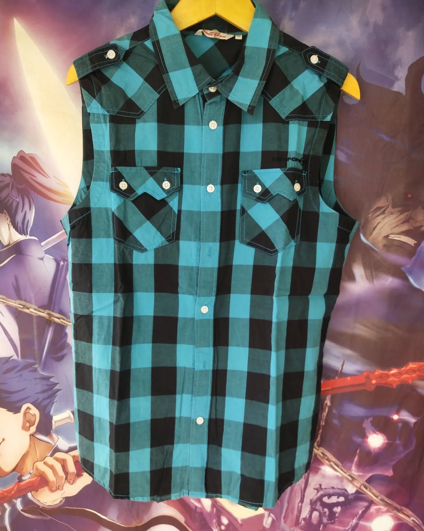 Hysteric Glamour Intercrew Blue Vest Plaid Flanel Sleeveless Size US M / EU 48-50 / 2 - 1 Thumbnail