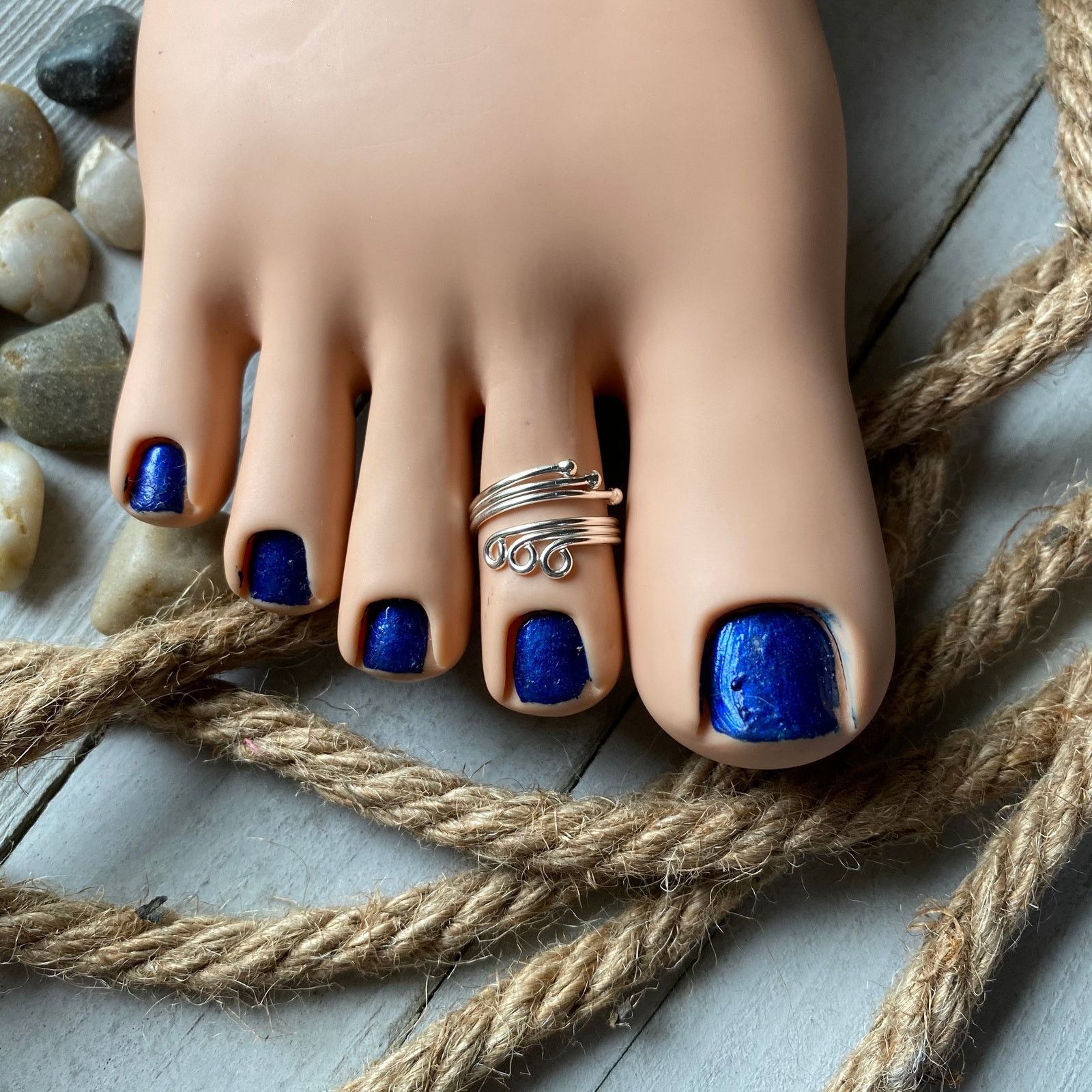 The Unbranded Brand Sterling Silver Wrap Around Toe Ring Size ONE SIZE - 3 Thumbnail
