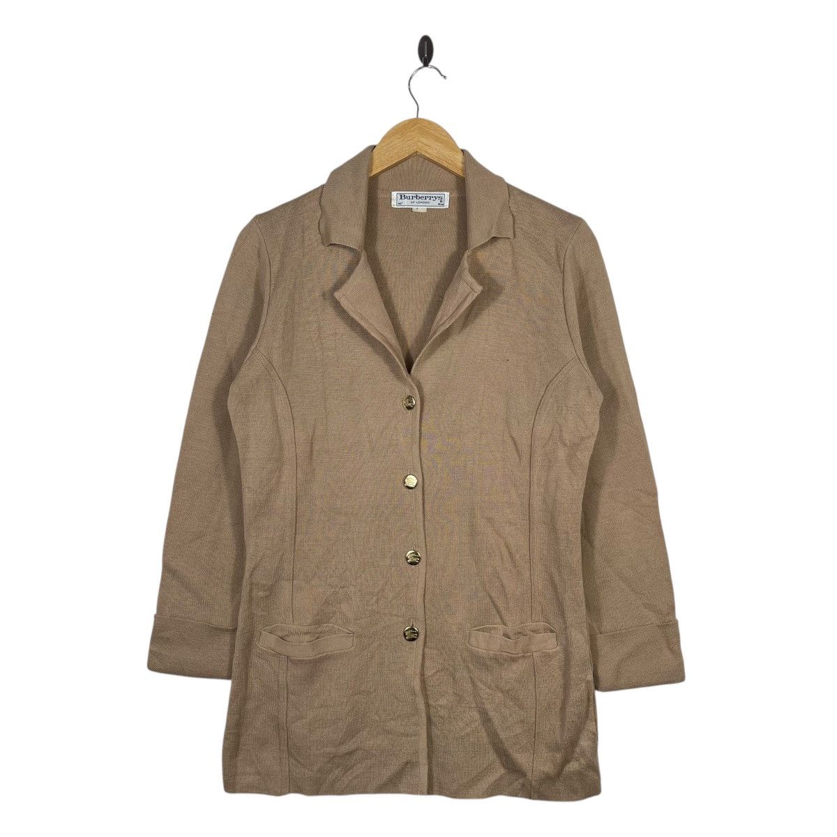 Burberry Burberrys of London Vintage Knit Blazer Jacket Wool Acrylic Size M / US 6-8 / IT 42-44 - 1 Thumbnail