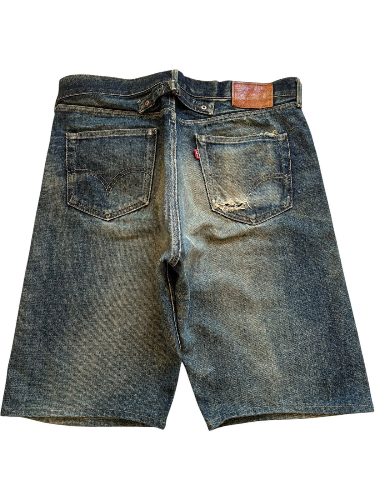 Levi's Vintage 80s Levis 702 Big E Selvedge Jean Shorts Jorts Size US 36 / EU 52 - 3 Thumbnail