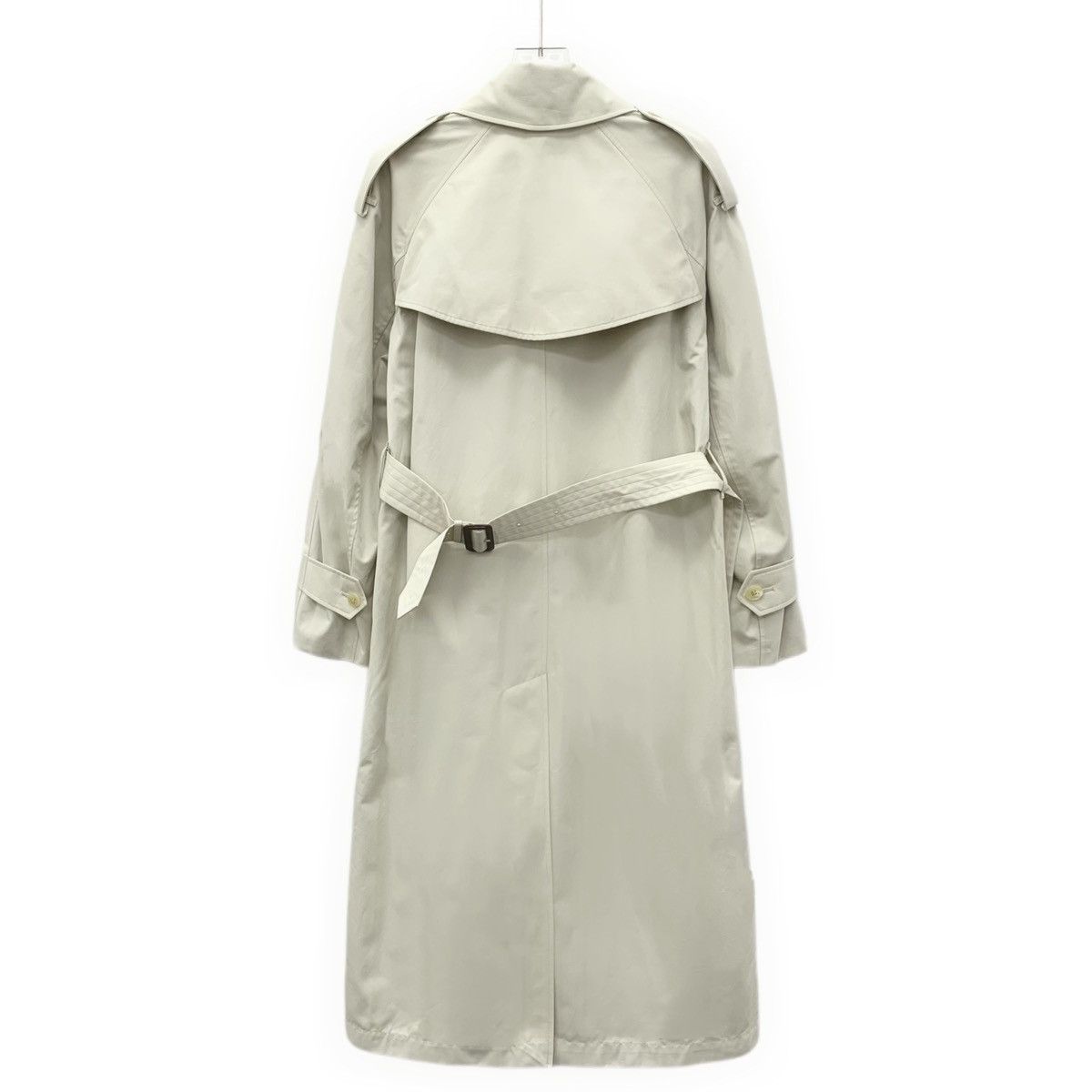 Burberry Burberry White Cotton Double Breasted Belted Trench Coat Size S / US 4 / IT 40 - 2 Thumbnail
