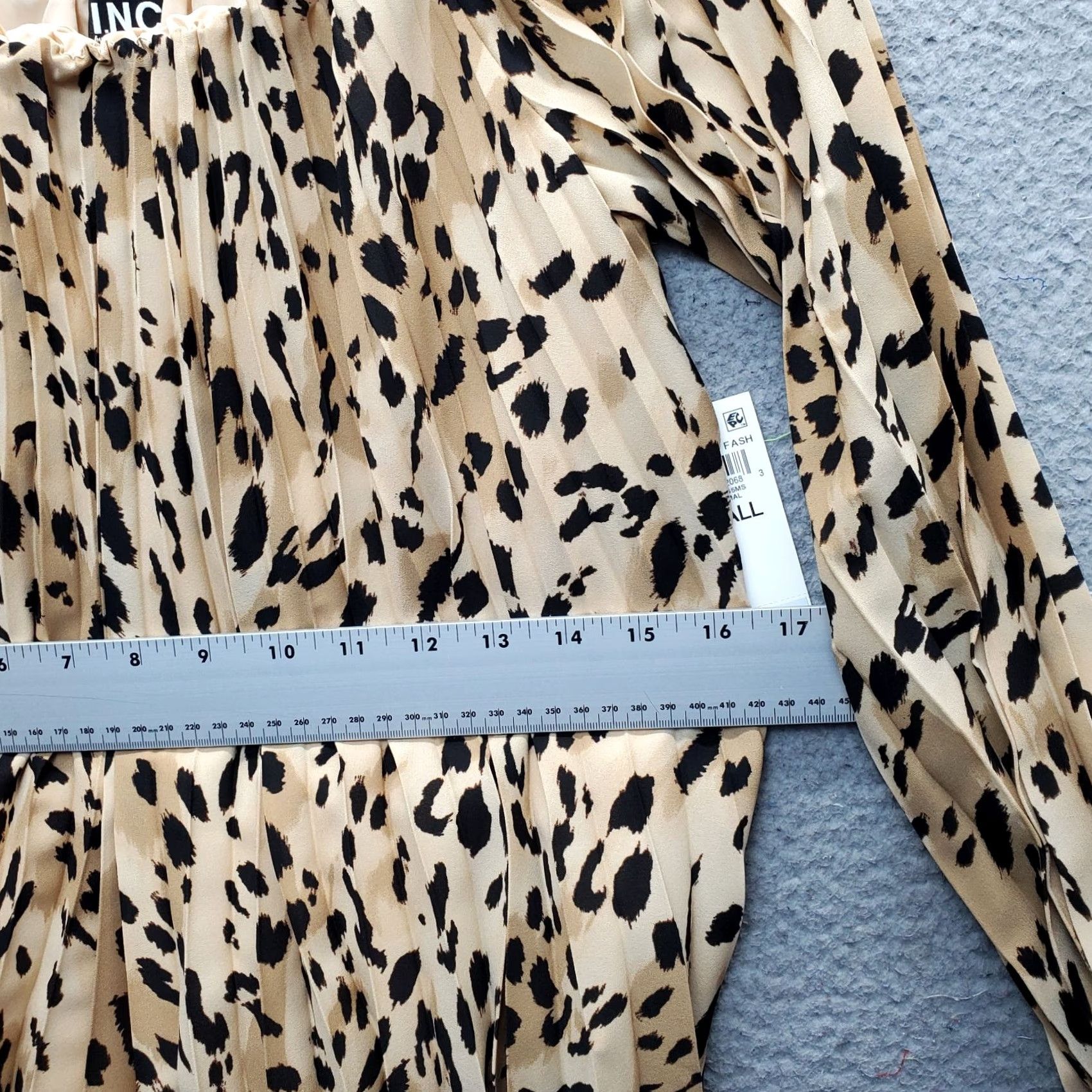 Vintage INC International Concepts Blouse Womens S Leopard Print Pleated Lined Shirt Size S / US 4 / IT 40 - 4 Thumbnail