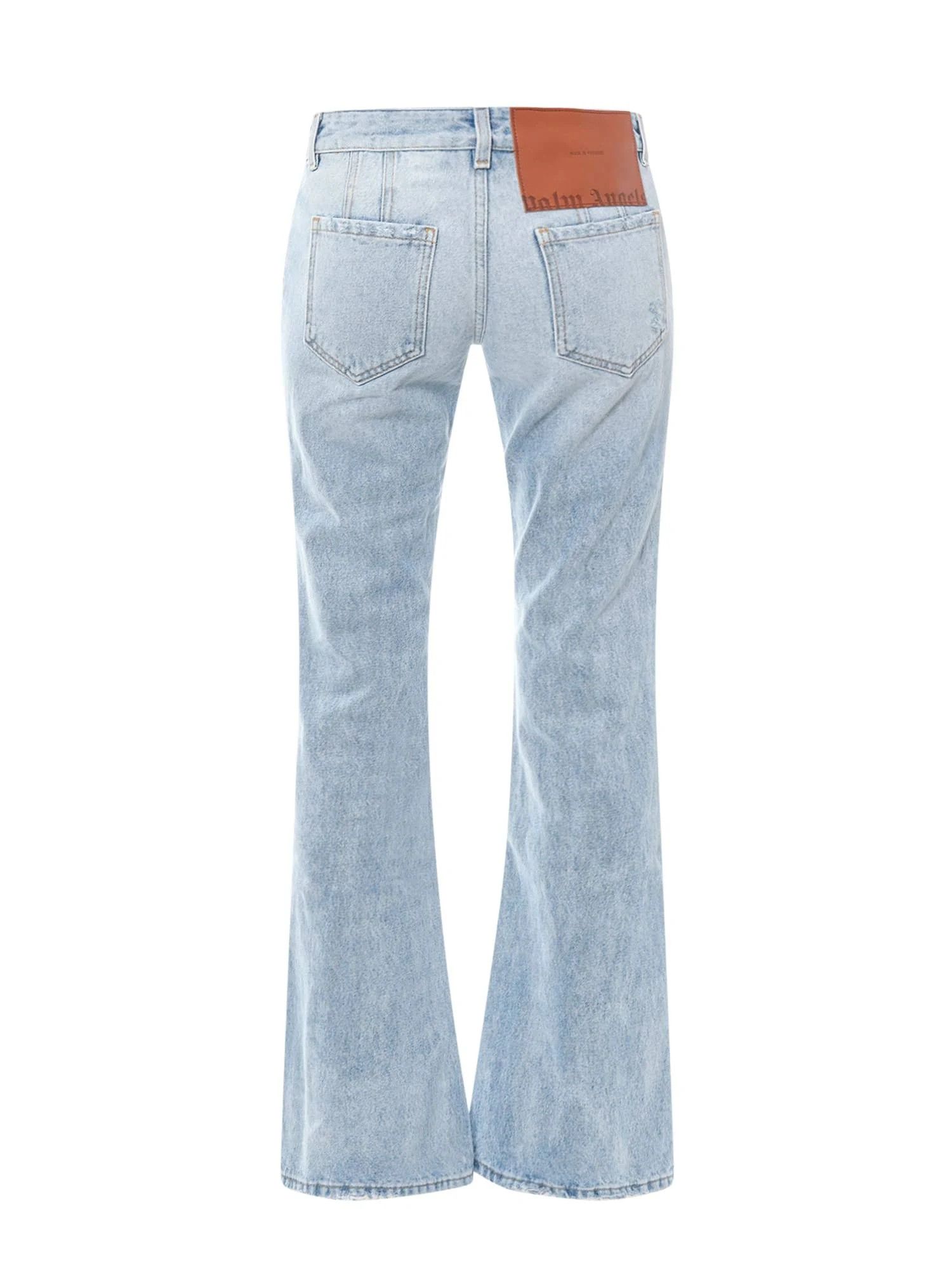 Palm Angels o1s22i1n0824 Low-rise Waist Bootcut Jeans in Light Blue Size 28" / US 6 / IT 42 - 2 Thumbnail
