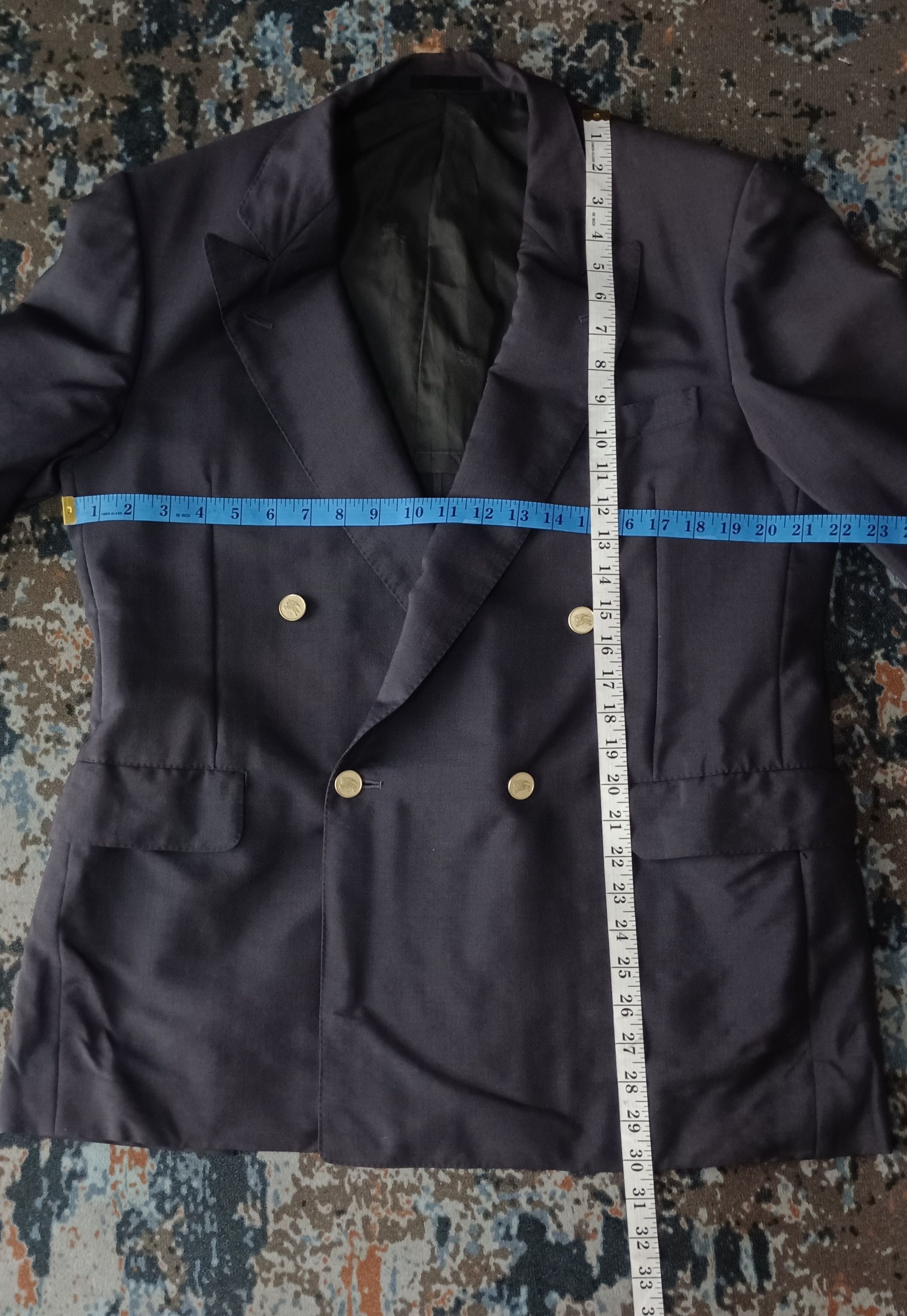 Burberry × Vintage Burberry Vintage Woll Tailored Double Breasted Blazer Size US L / EU 52-54 / 3 - 14 Thumbnail