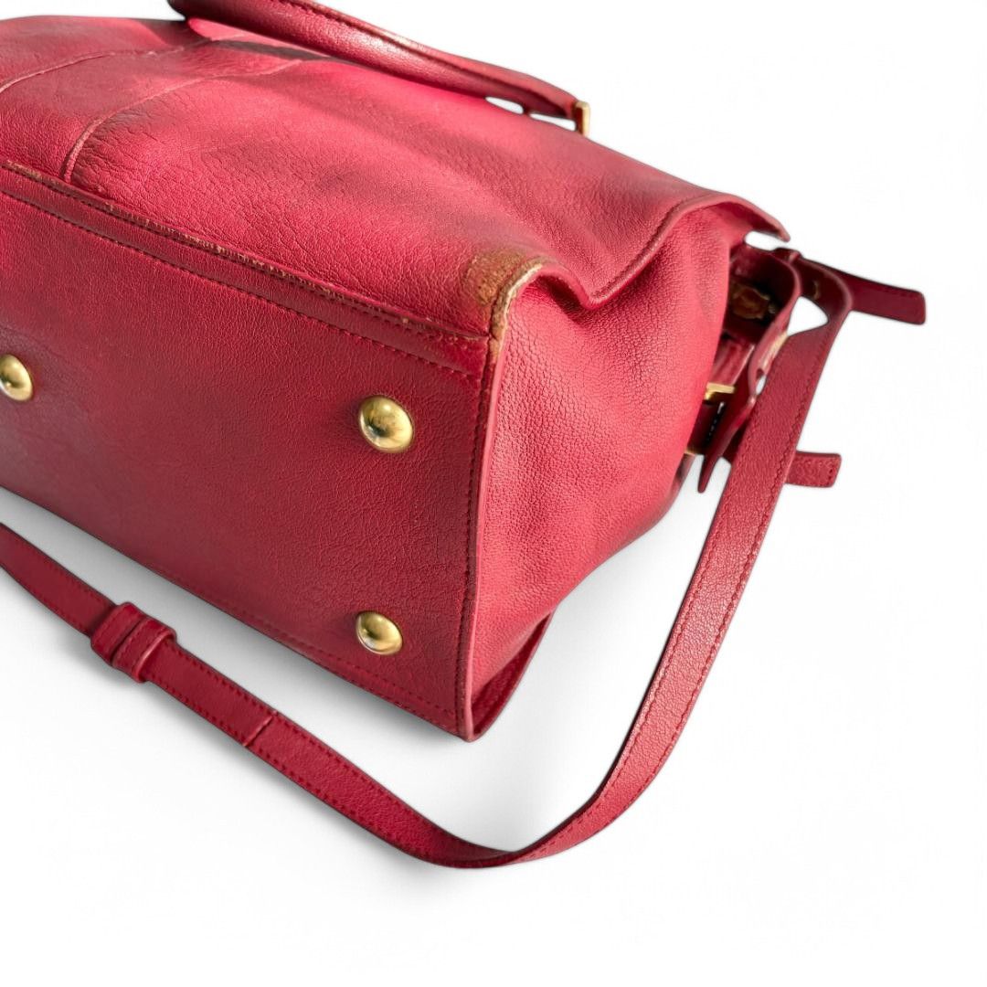 Yves Saint Laurent Yves Saint Laurent - Cabas Chic Handbag YSL Shoulder Bag Red Size ONE SIZE - 13 Thumbnail