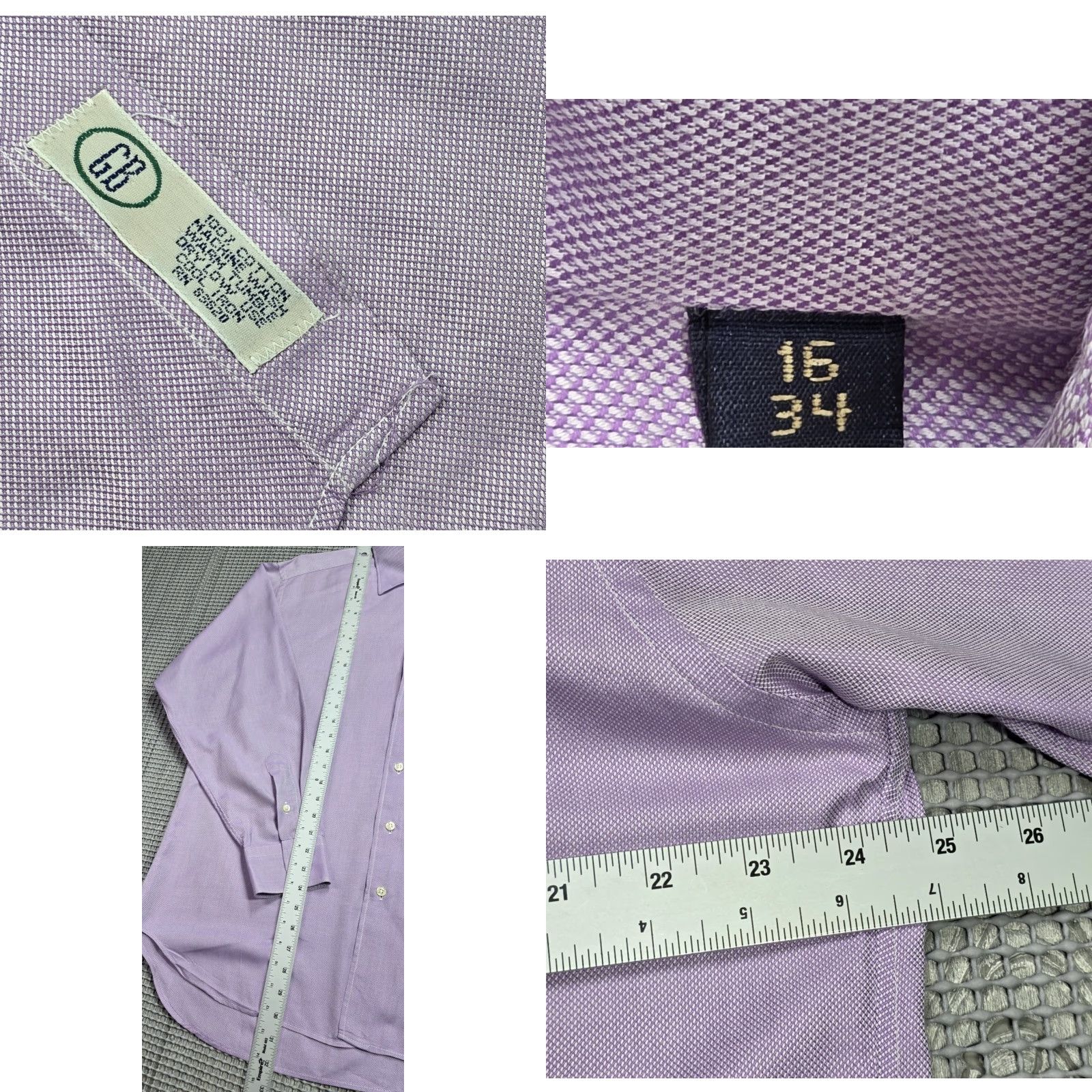 Vintage VINTAGE Gitman Bros Shirt Mens 16-34 Purple Button-Up Long Sleeve USA Size US L / EU 52-54 / 3 - 8 Thumbnail