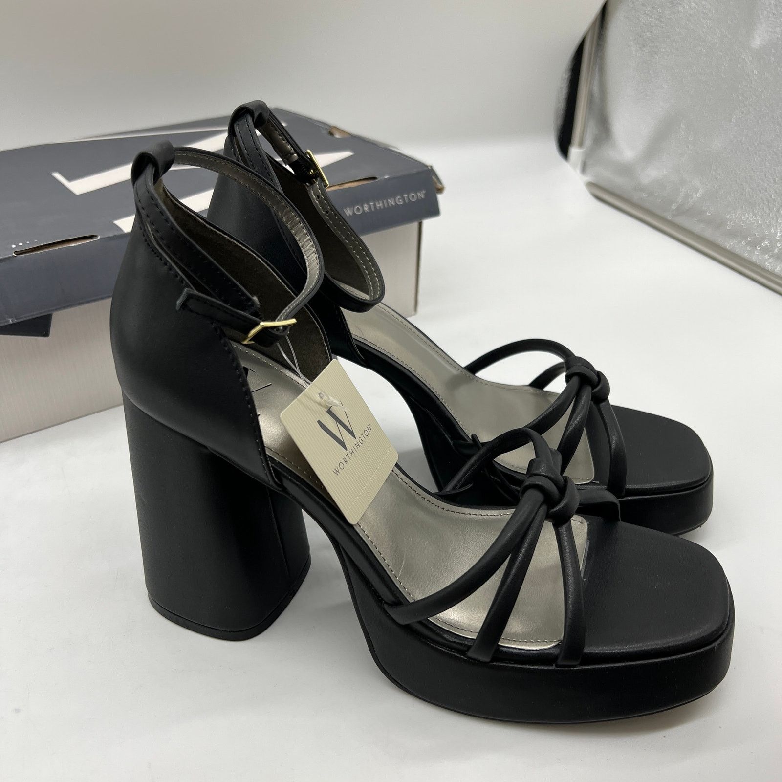 Other Worthington Womens Ellsworth Heeled Sandals Black Size US 9 / IT 39 - 1 Thumbnail