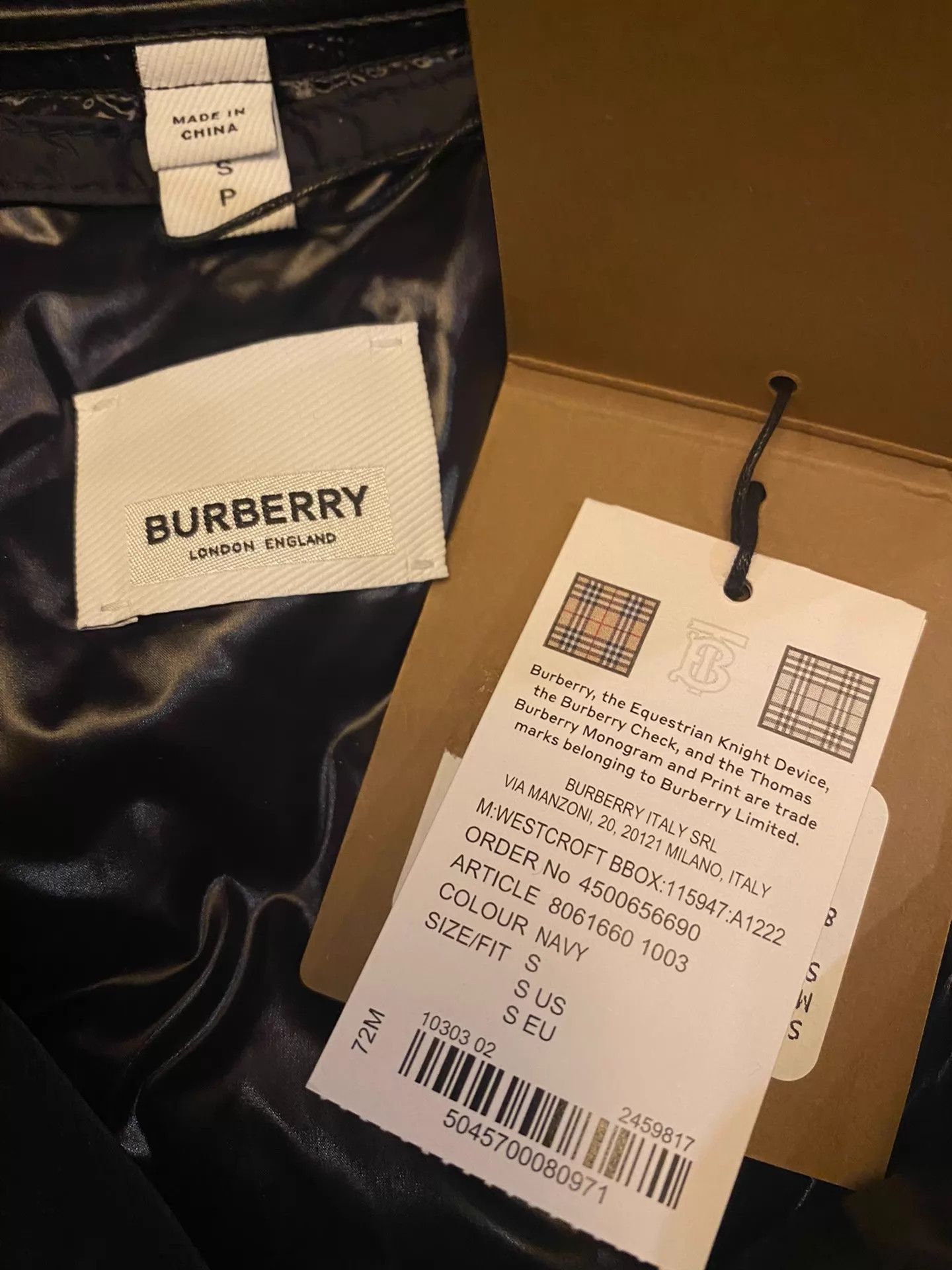 Burberry Burberry Ultra Light W/P Down Puffer Jacket Size S Size US S / EU 44-46 / 1 - 3 Thumbnail