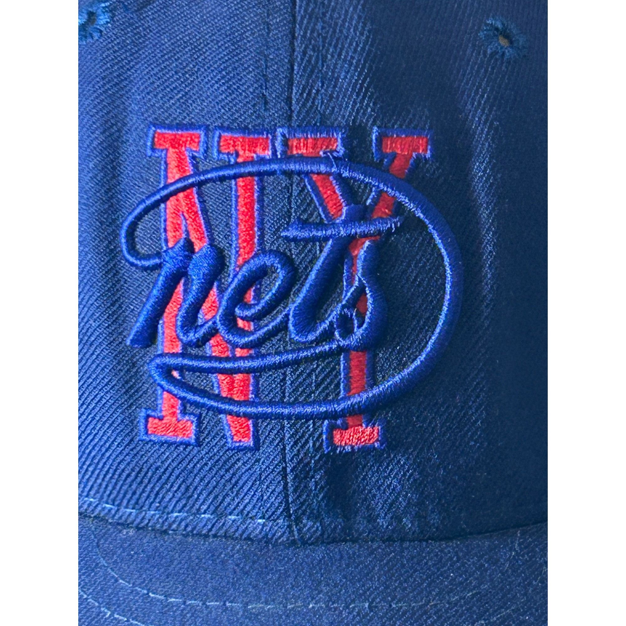 New Era NY Nets Hardwood Classics New Era Cap Blue Red 6 7/8 Logo Te Size ONE SIZE - 2 Thumbnail