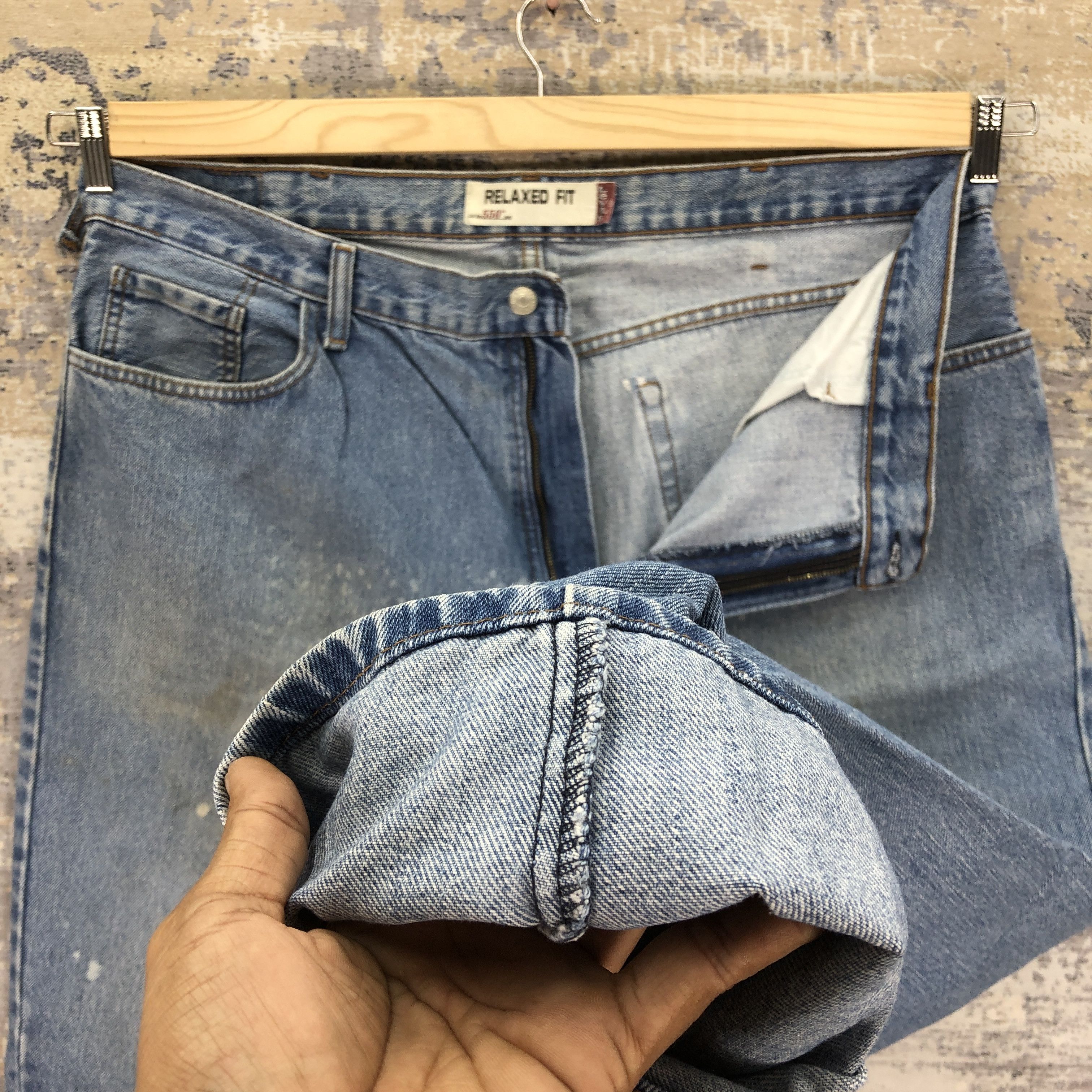 Levi's Vintage Y2K Levis Light Wash Jeans Dirty Levi's Faded Denim Size US 40 / EU 56 - 10 Thumbnail