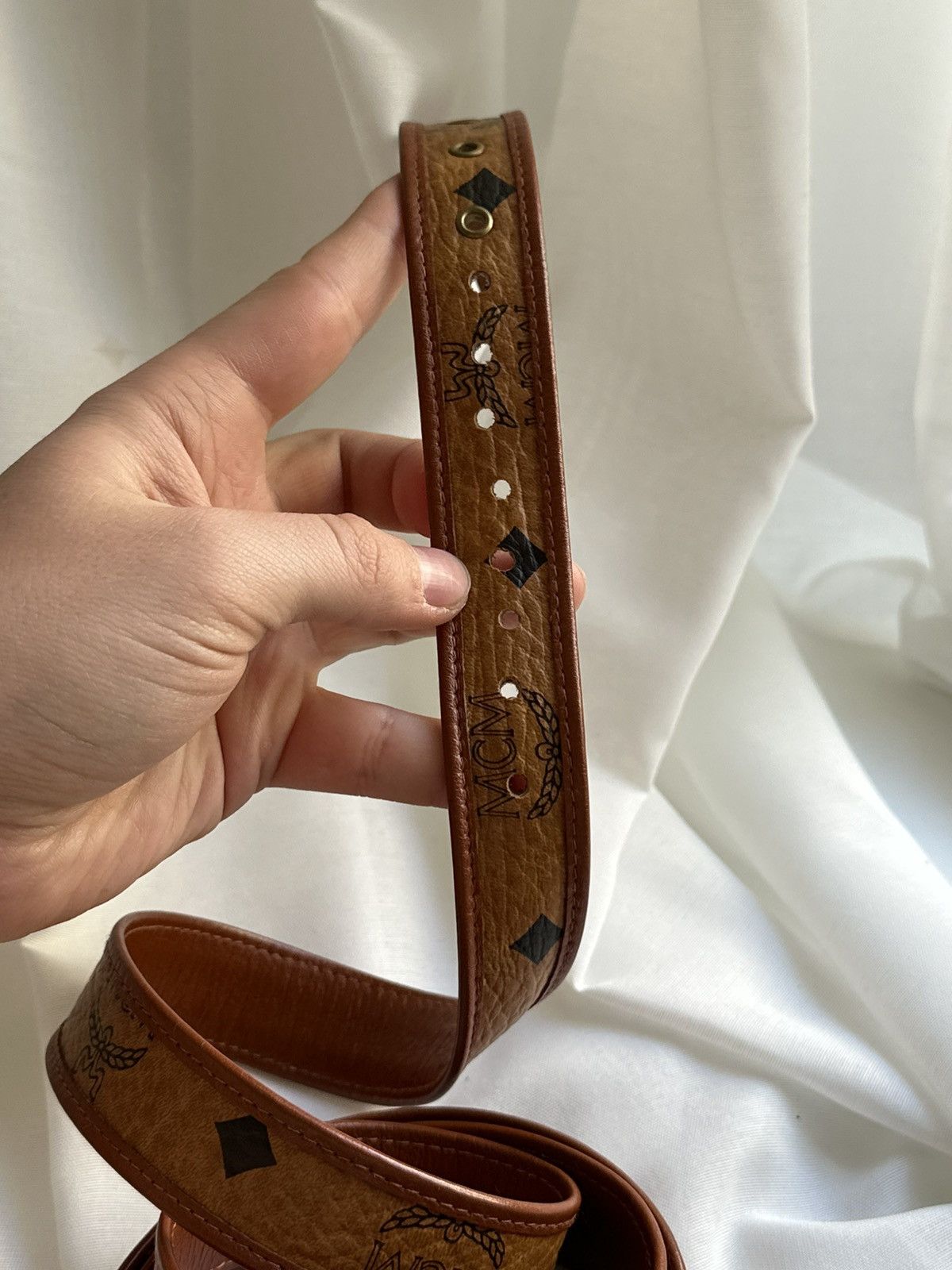 MCM MCM Vintage Rare Luxuru Old Money Brown Leather Belt Size 38 - 5 Thumbnail